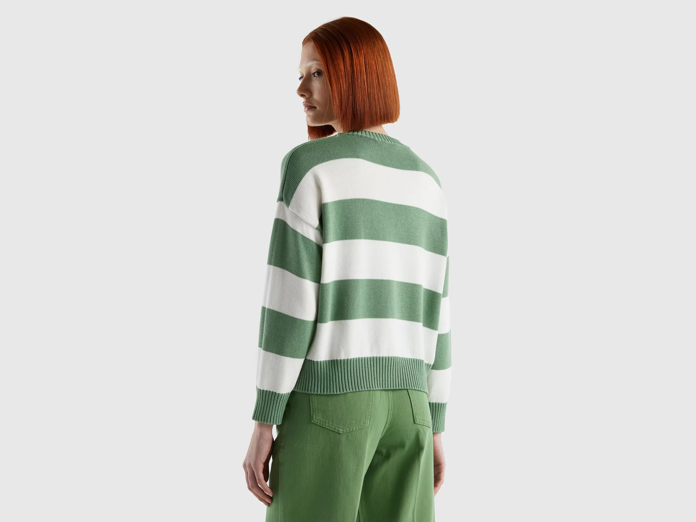 Camisola As Riscas Em Algodão Tricot^Benetton Online