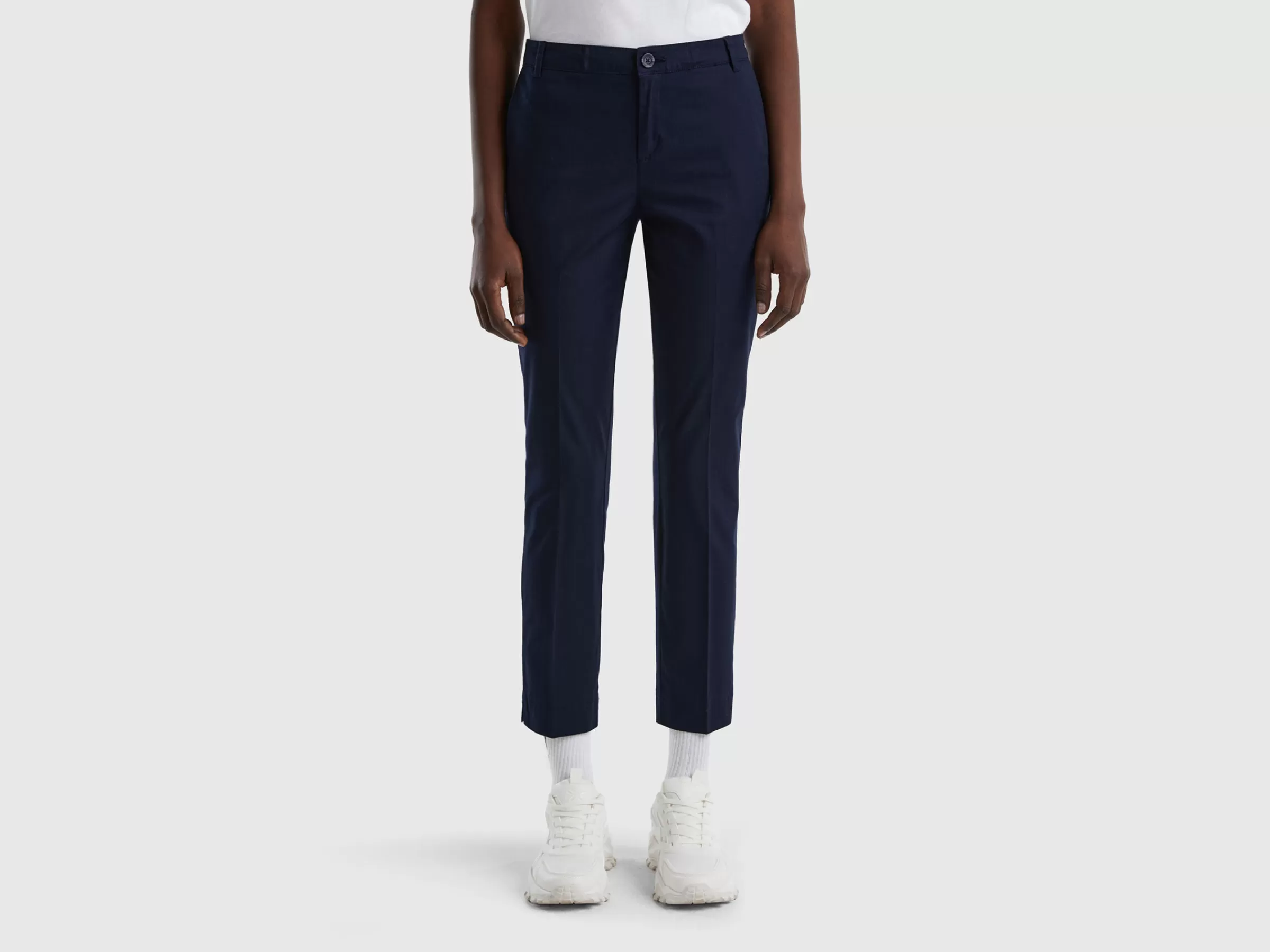 Chinos Em Algodão Stretch^Benetton Cheap