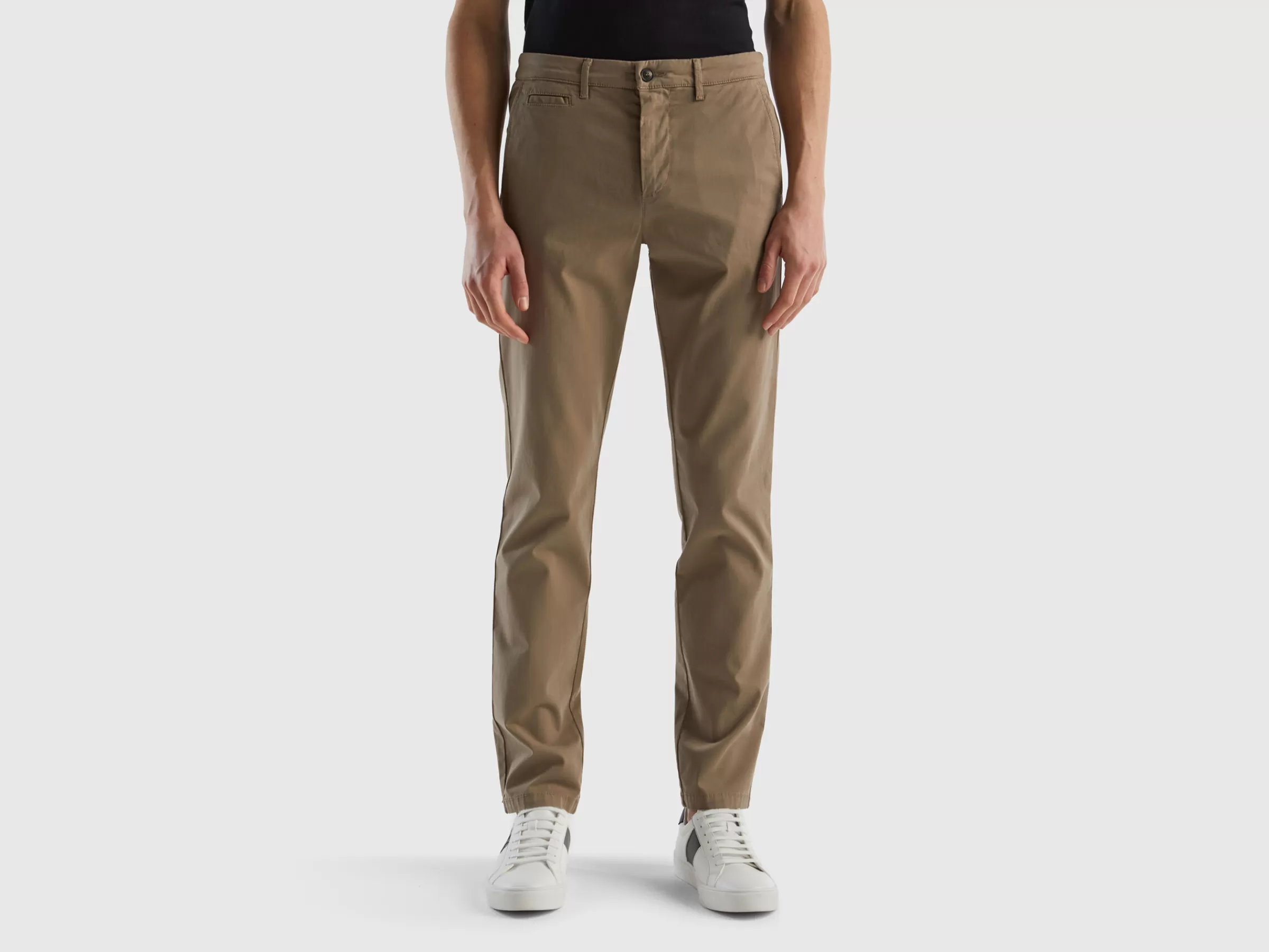 Chinos Slim Fit Cinzento Tortora^Benetton Cheap