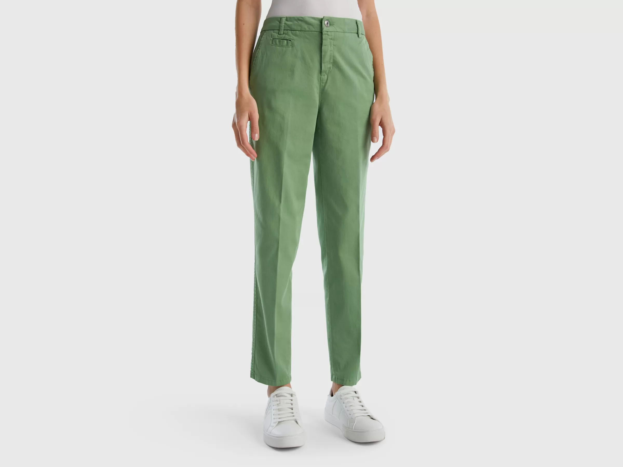 Chinos Slim Fit Em Algodão^Benetton Discount