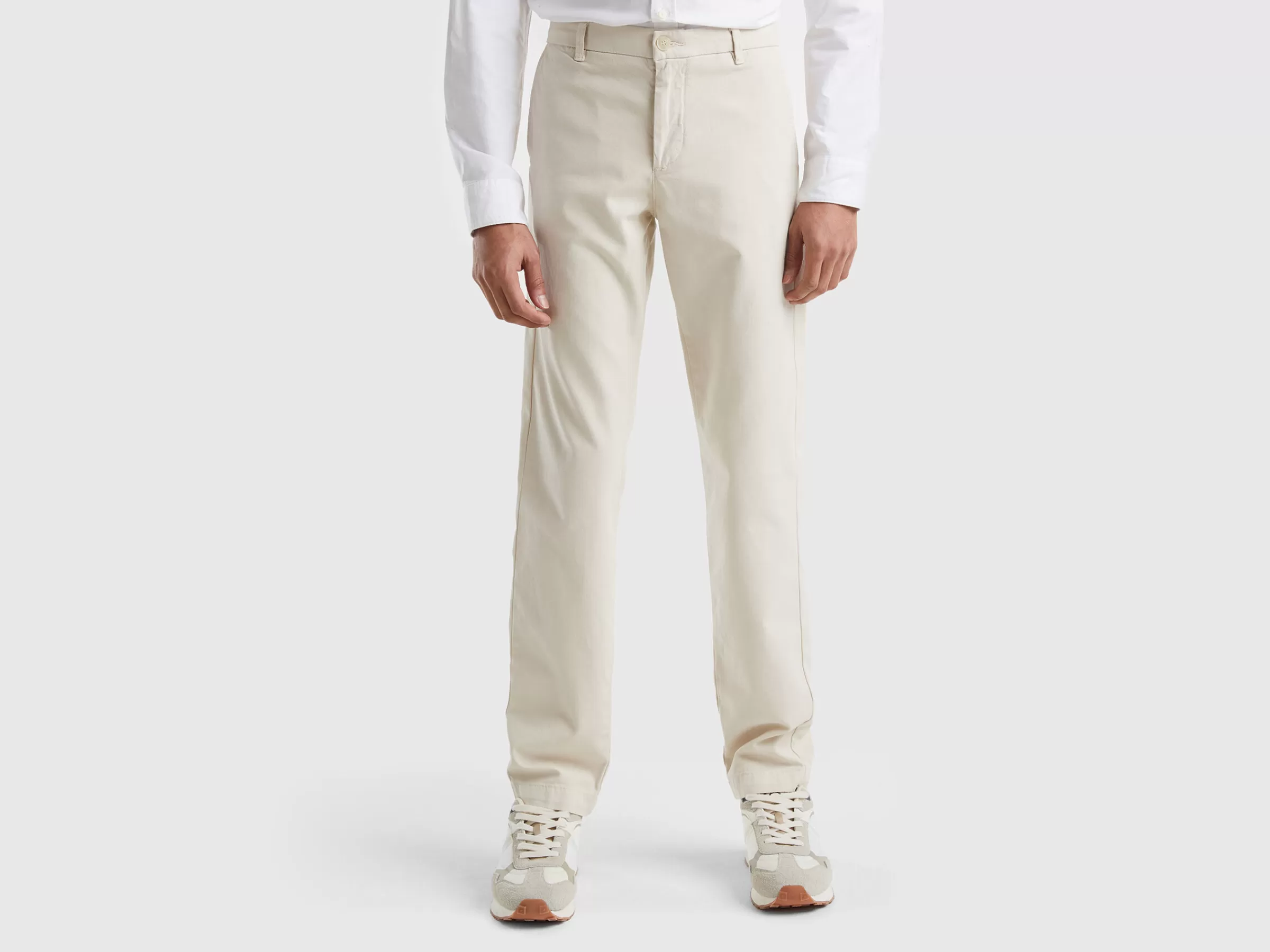 Chinos Slim Fit Em Algodão Stretch^Benetton Online