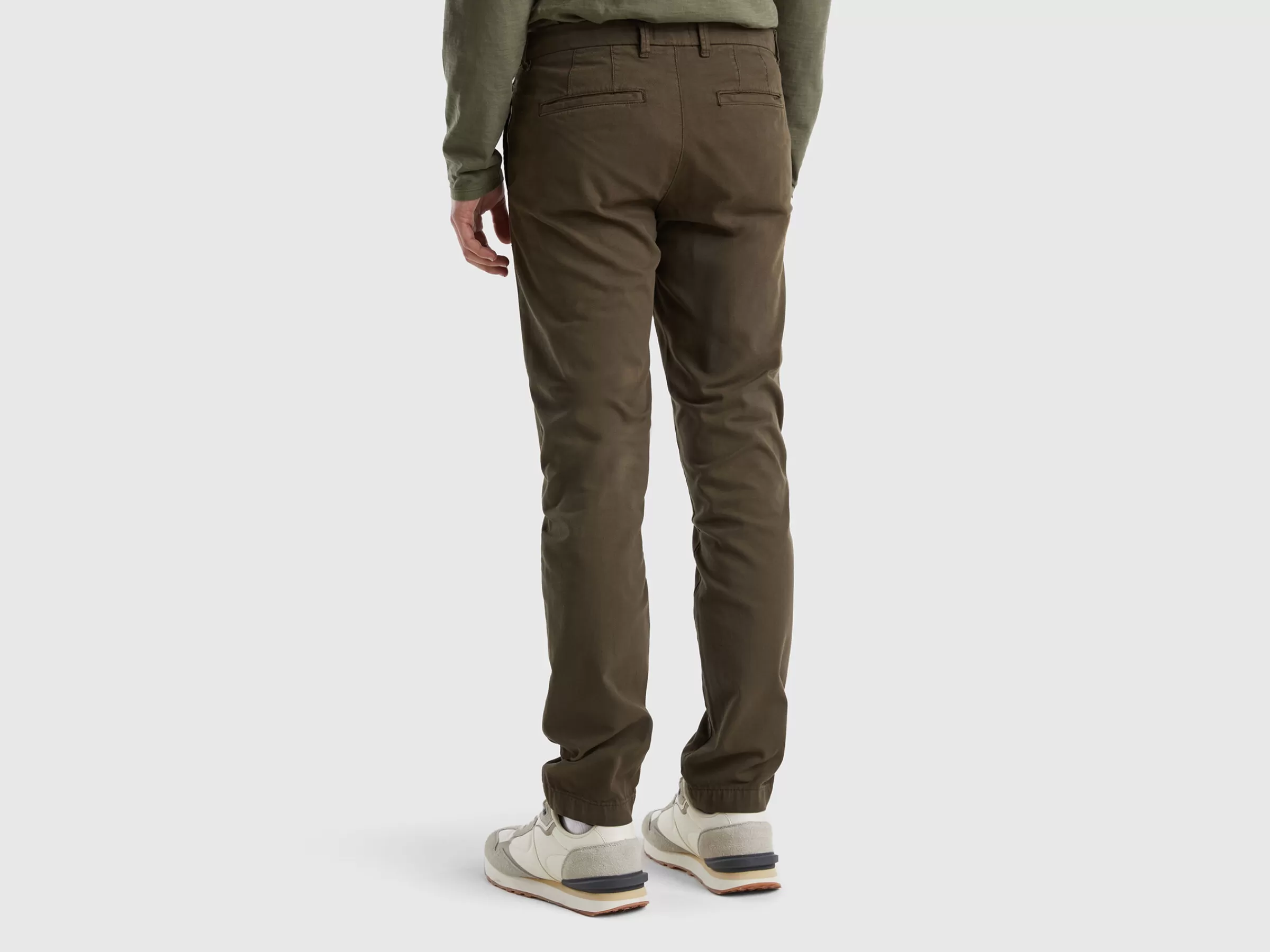 Chinos Slim Fit Em Algodão Stretch^Benetton Clearance