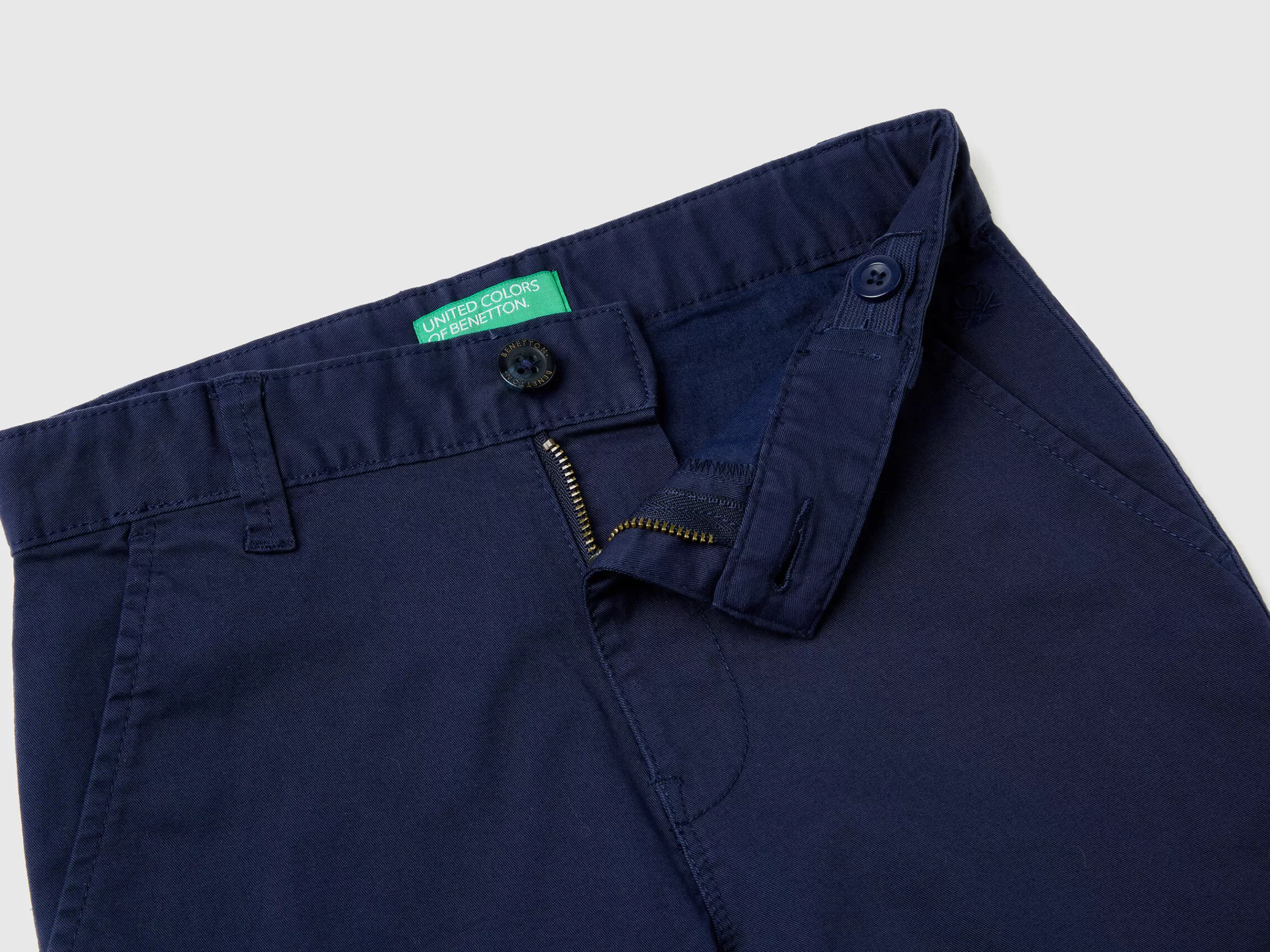 Chinos Slim Fit Em Algodão Stretch^Benetton Cheap