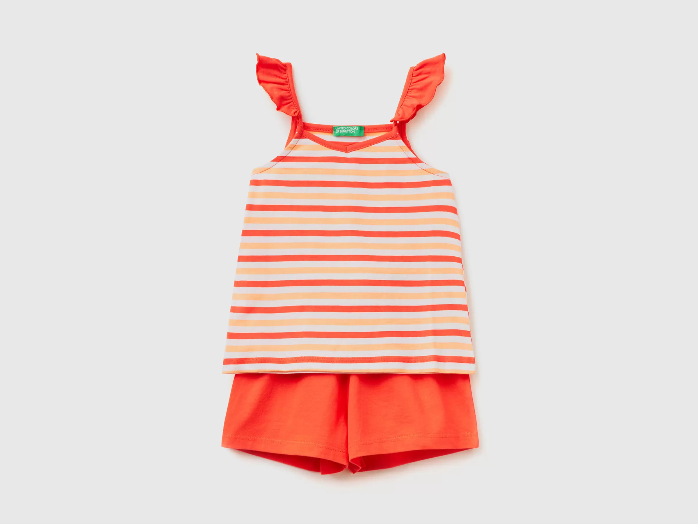 Conjunto De Top As Riscas E Calcoes^Benetton Shop