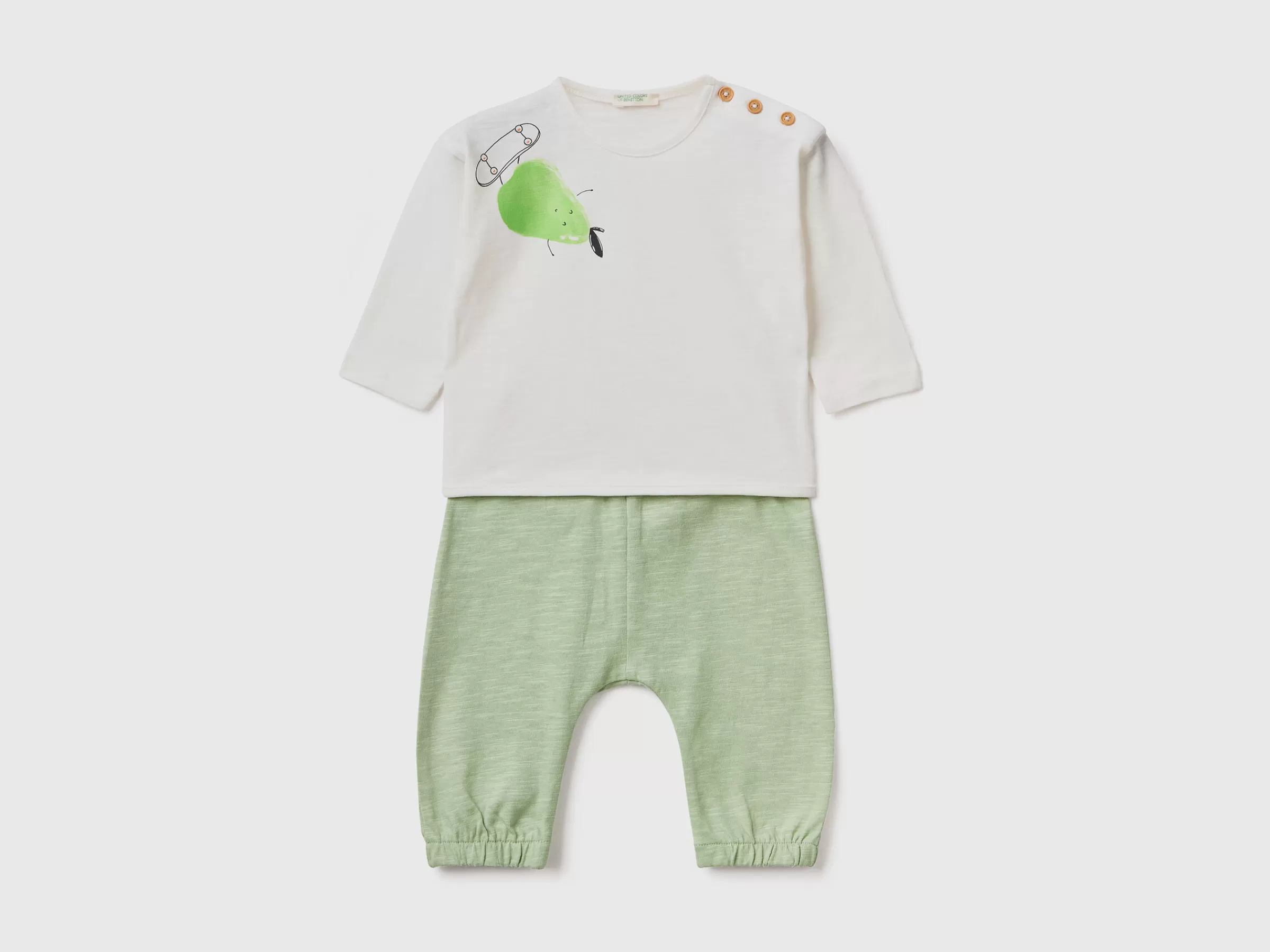 Conjunto De T-Shirt E Calças^Benetton Flash Sale