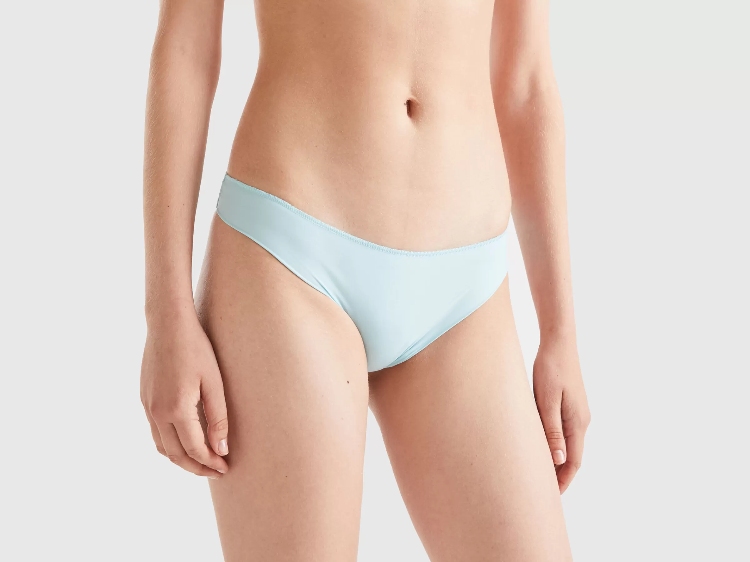 Cueca Brasileira Stretch Com Renda^Benetton Cheap