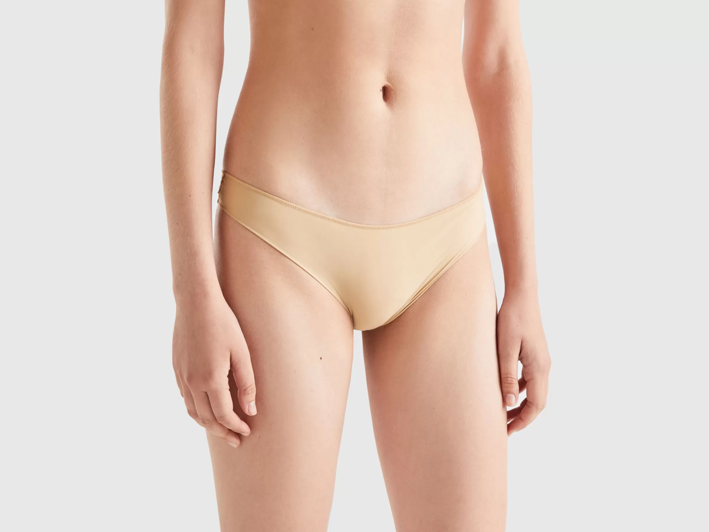 Cueca Brasileira Stretch Com Renda^Benetton Cheap