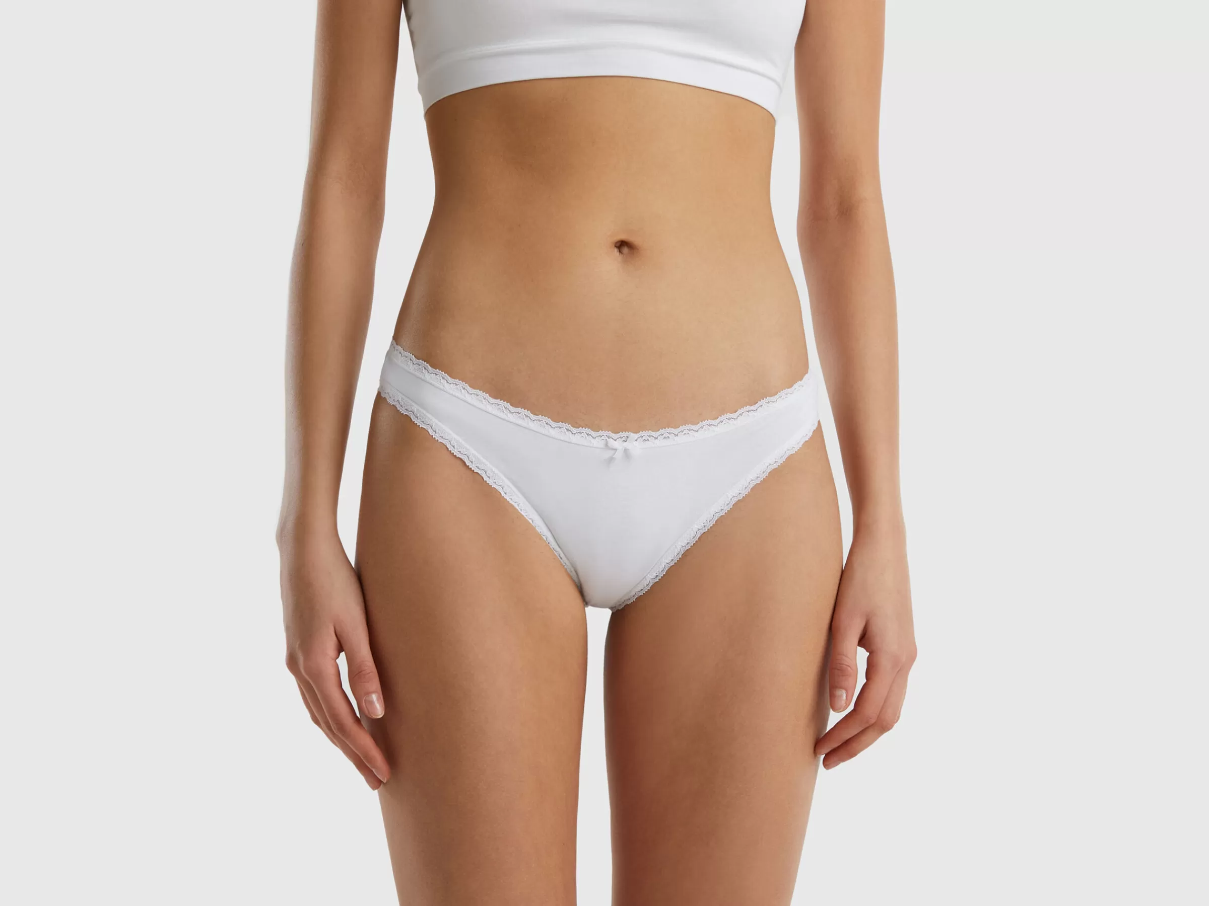 Cueca De Cintura Descida Em Algodão Organico Stretch^Benetton Clearance