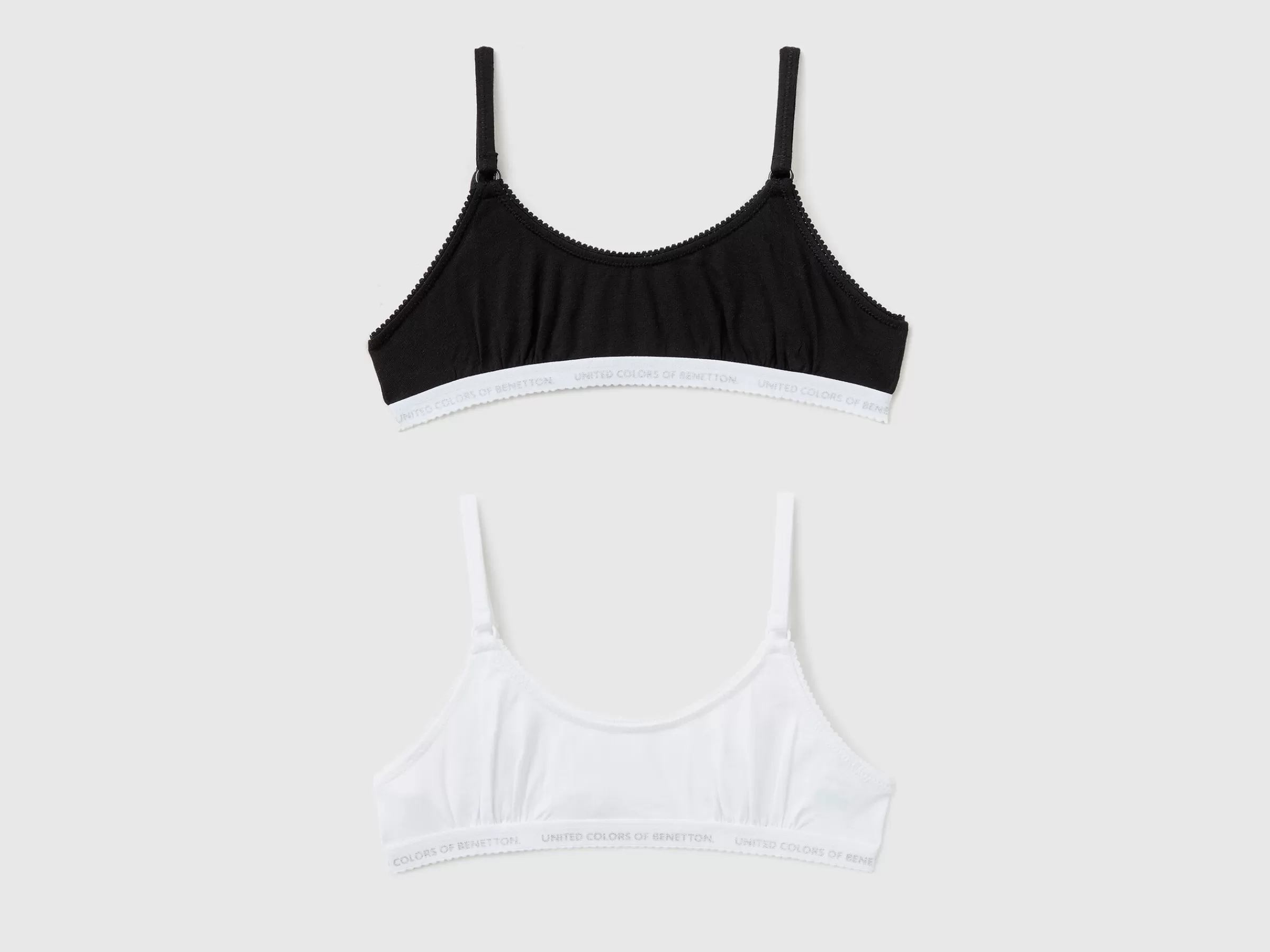 Dois Brassieres Em Algodão Stretch^Benetton Outlet