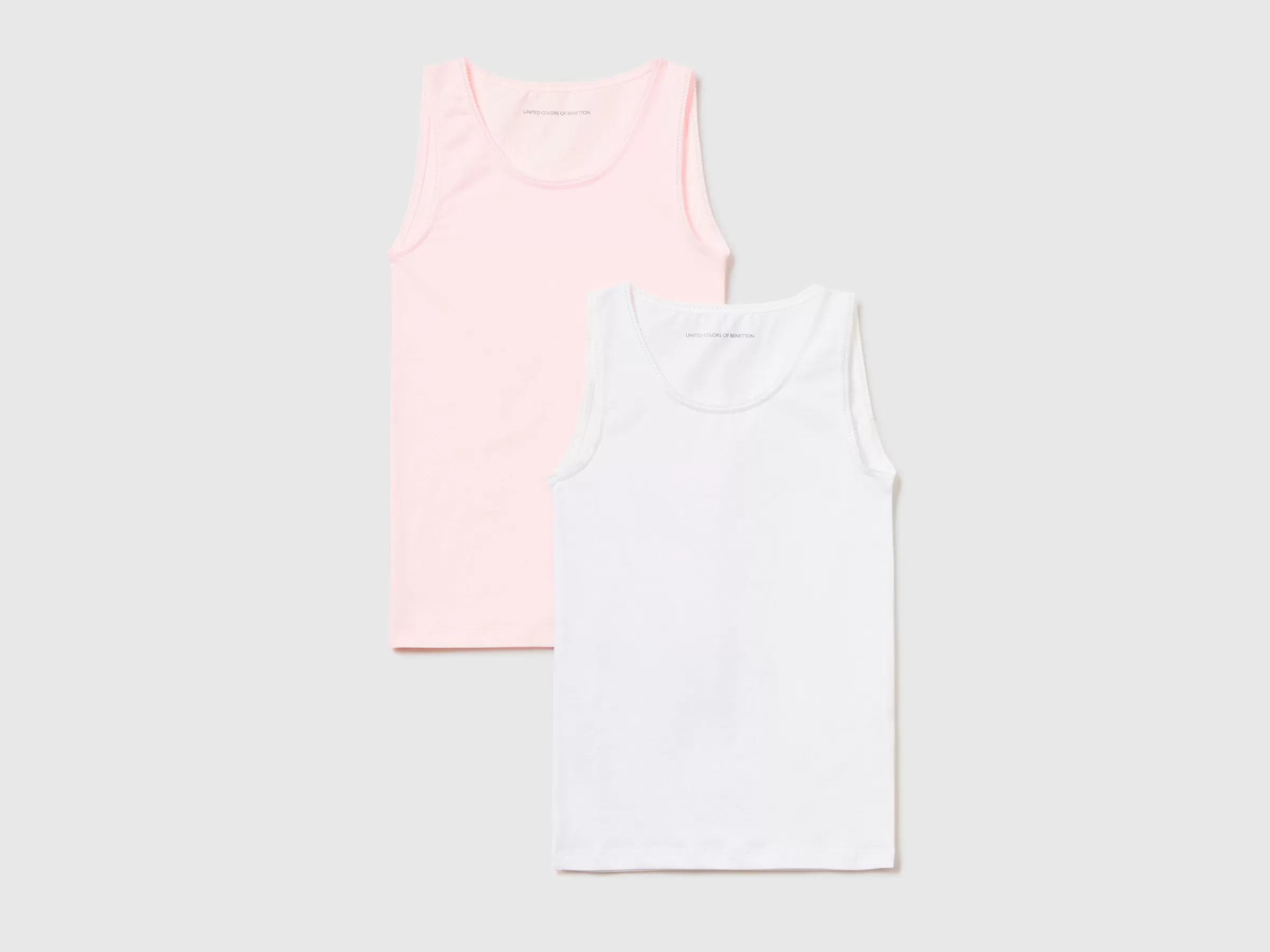 Dois Tops Em Algodão Stretch^Benetton Best Sale