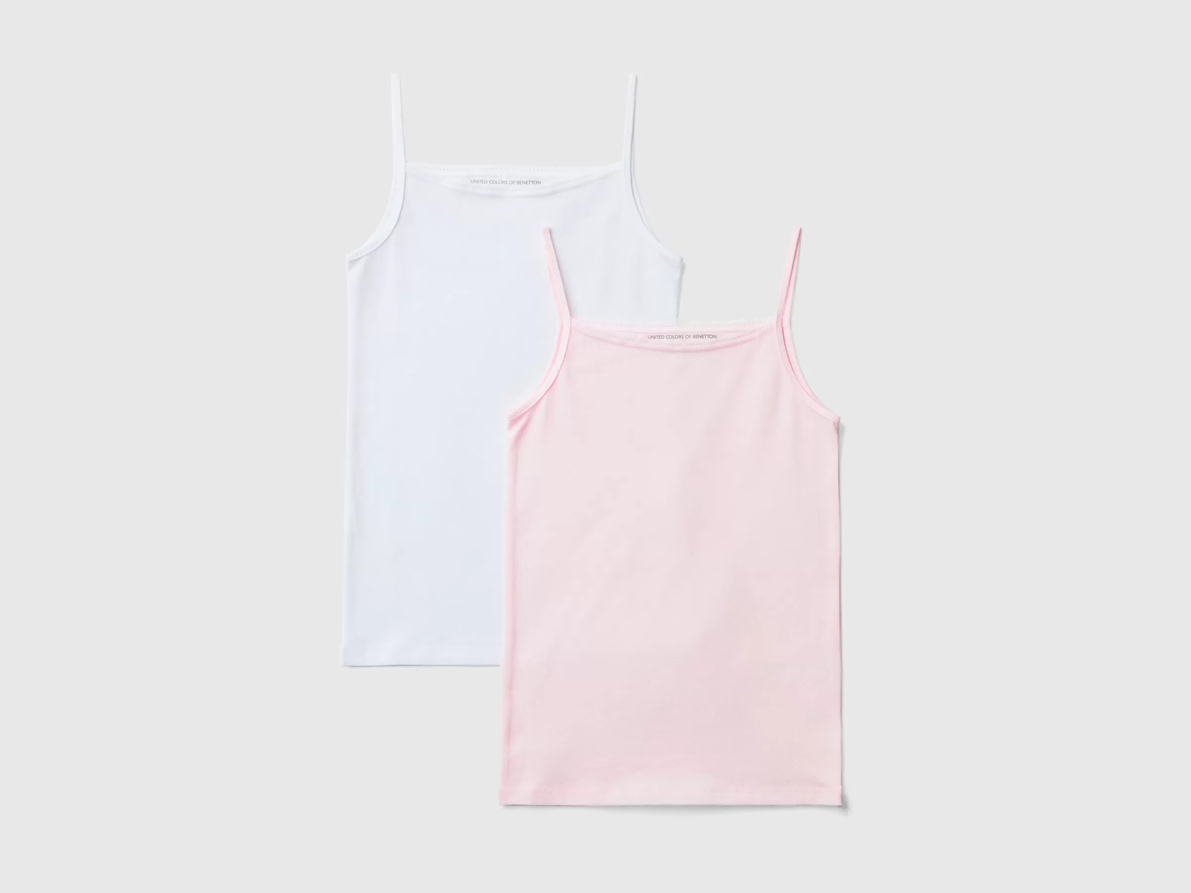 Dois Tops Interiores Em Algodão Stretch^Benetton Flash Sale