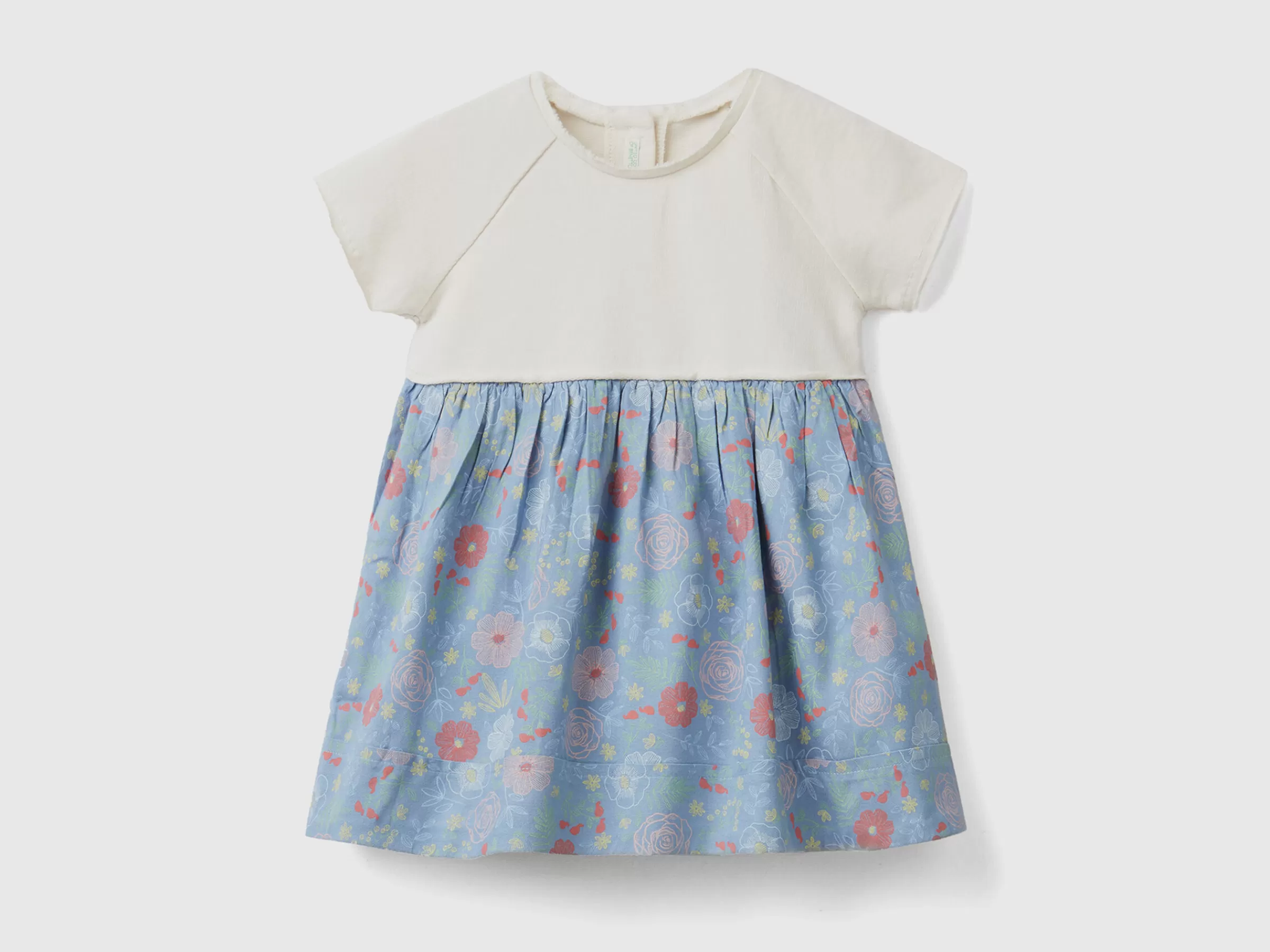 Dress With Flowers In Sustainable Viscose^Benetton Best