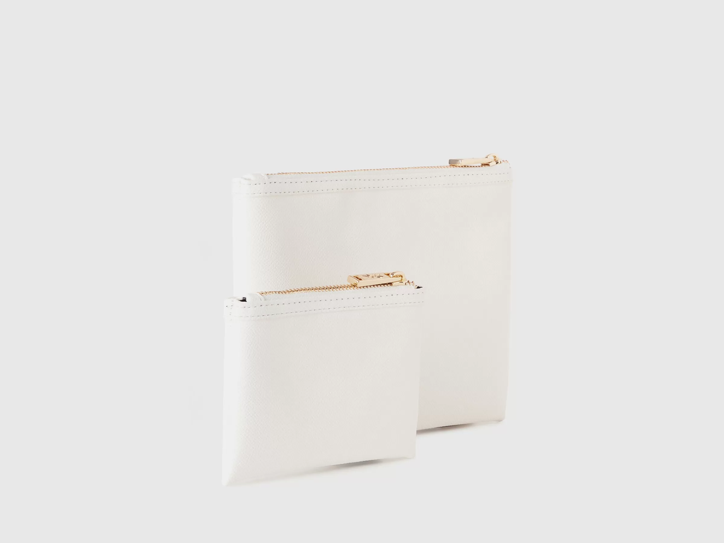 Duas Bolsas Envelope Em Tecido Efeito Pele^Benetton Shop