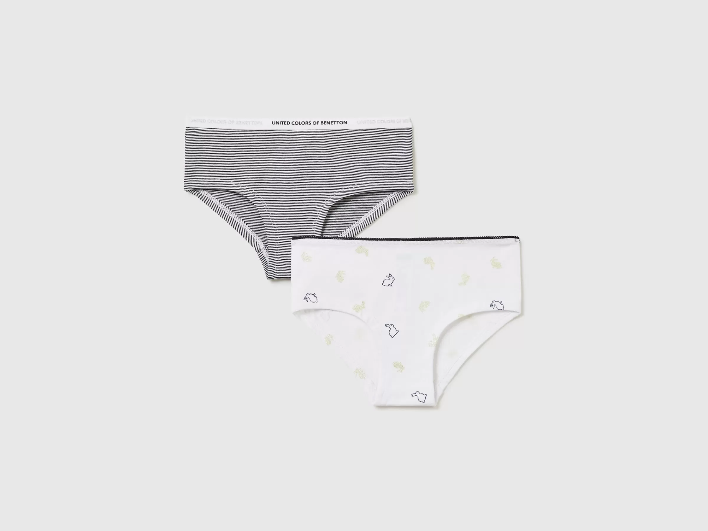 Duas Cuecas Culotte Em Algodão Stretch^Benetton Cheap