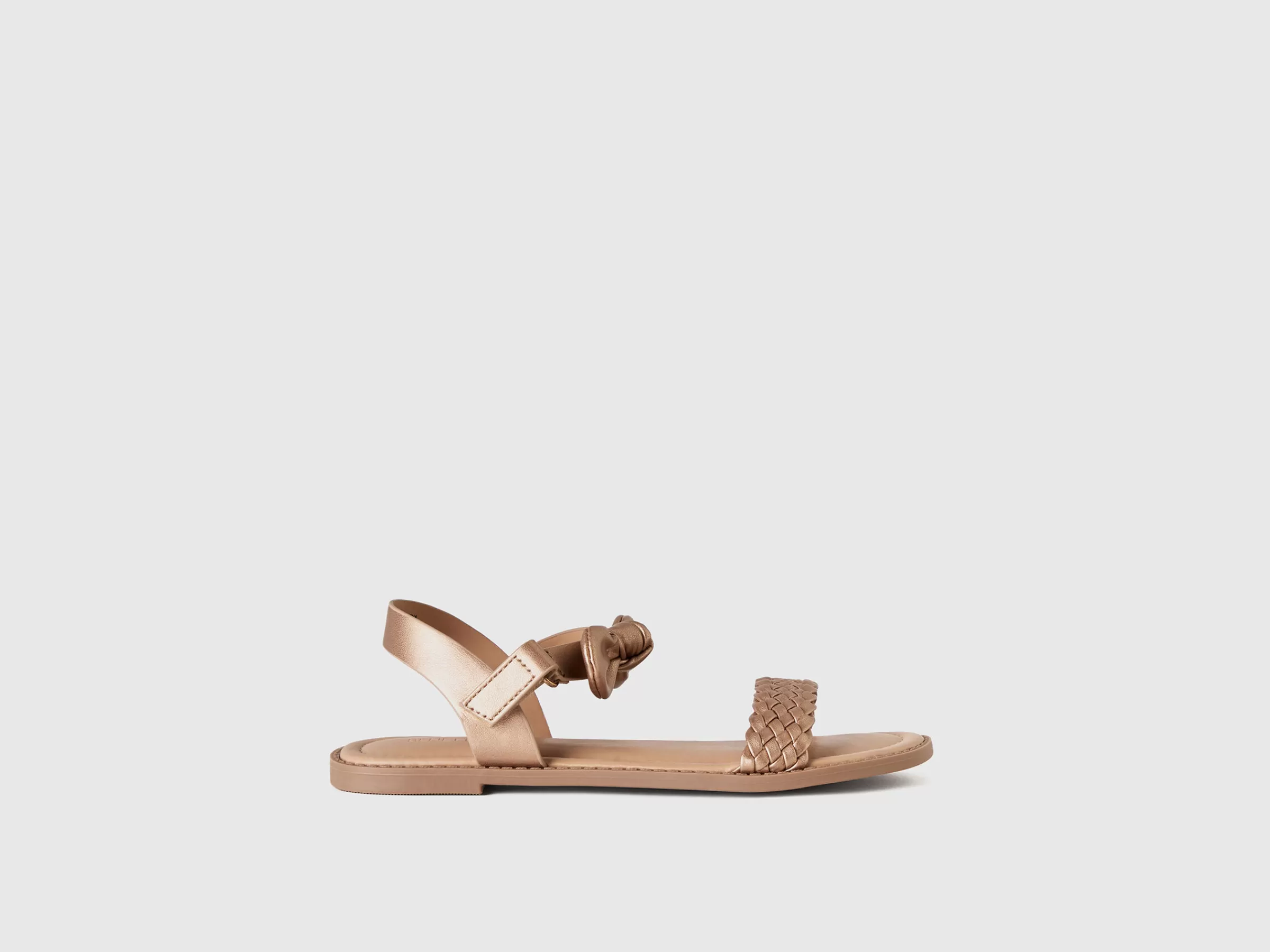 Glossy Flat Sandals^Benetton Sale