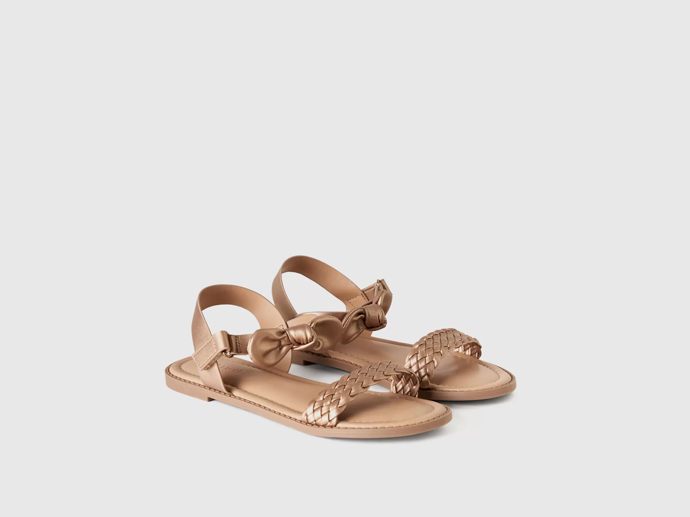 Glossy Flat Sandals^Benetton Sale