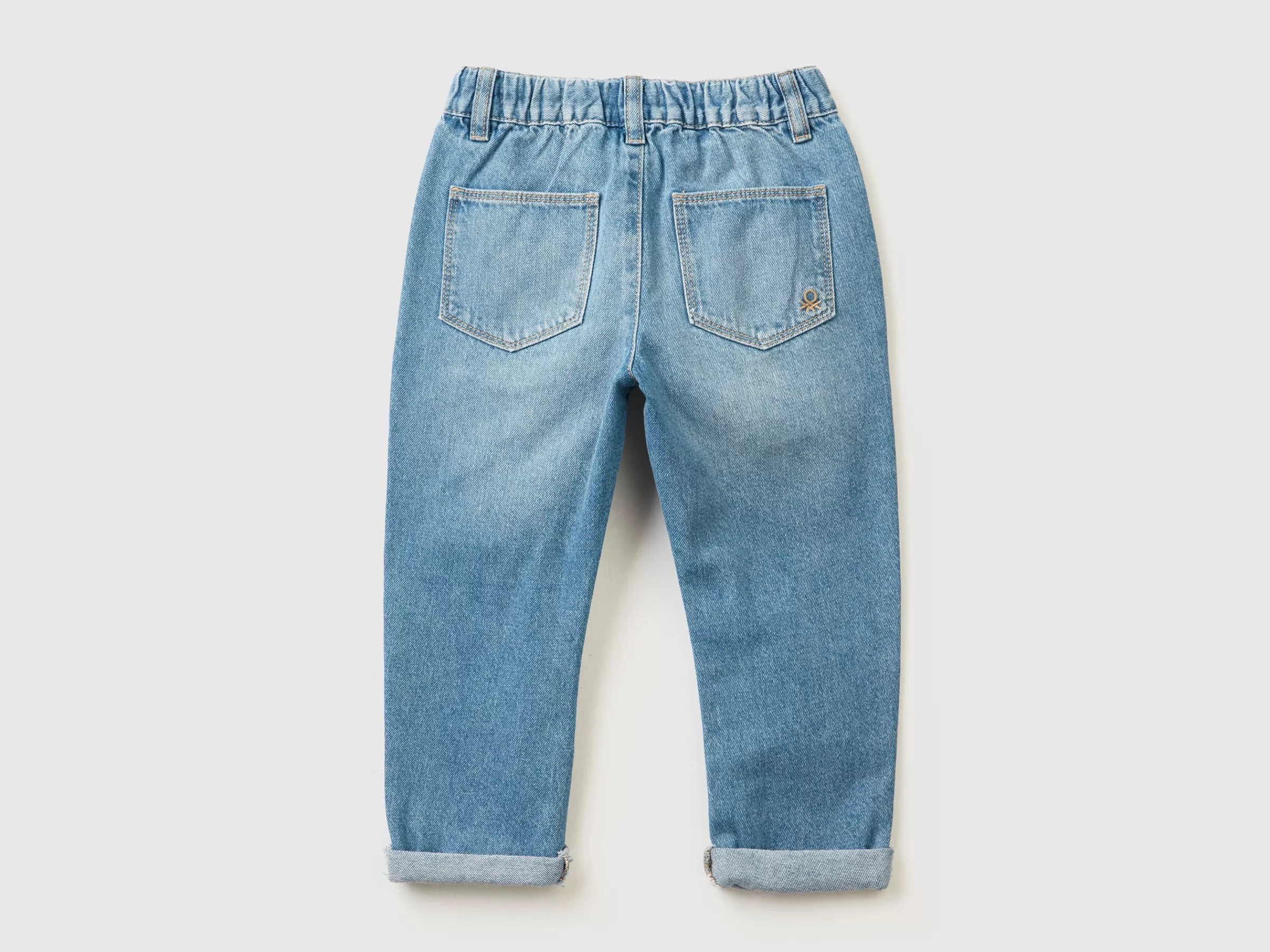 Jeans 100% Algodão Com Maxi Bolsos^Benetton Flash Sale