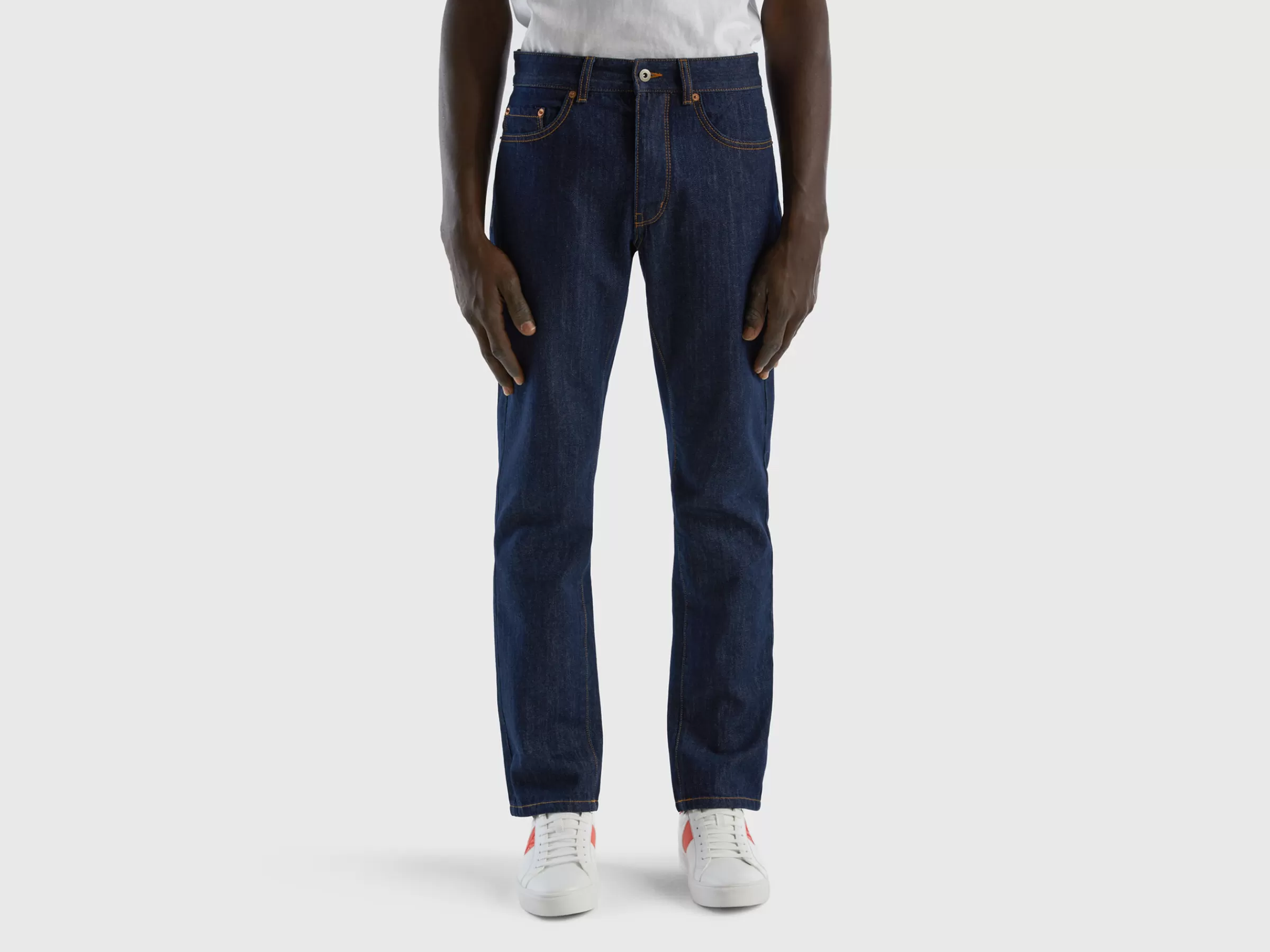 Jeans Straight Leg 100% Algodão^Benetton Discount