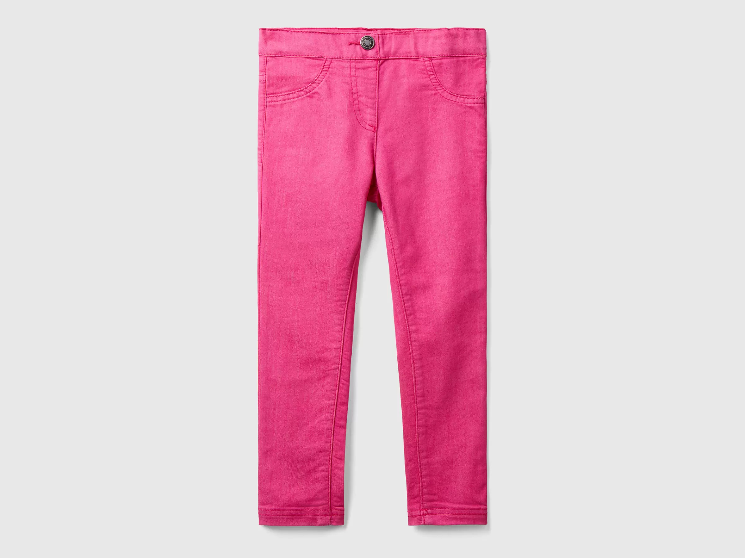 Jeggings Em Mescla De Algodão Stretch^Benetton Cheap