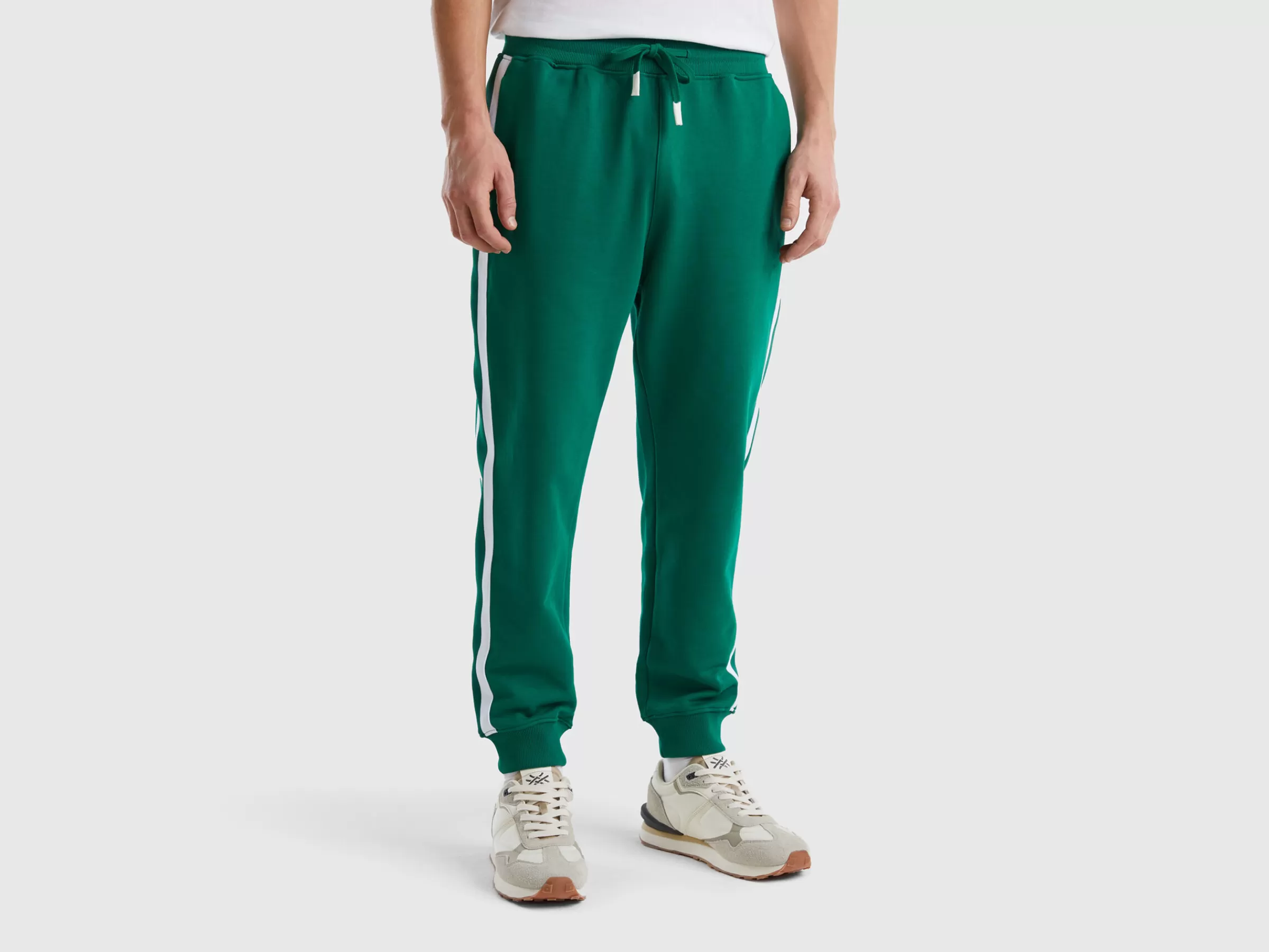 Joggers Com Faixas Laterais^Benetton Hot