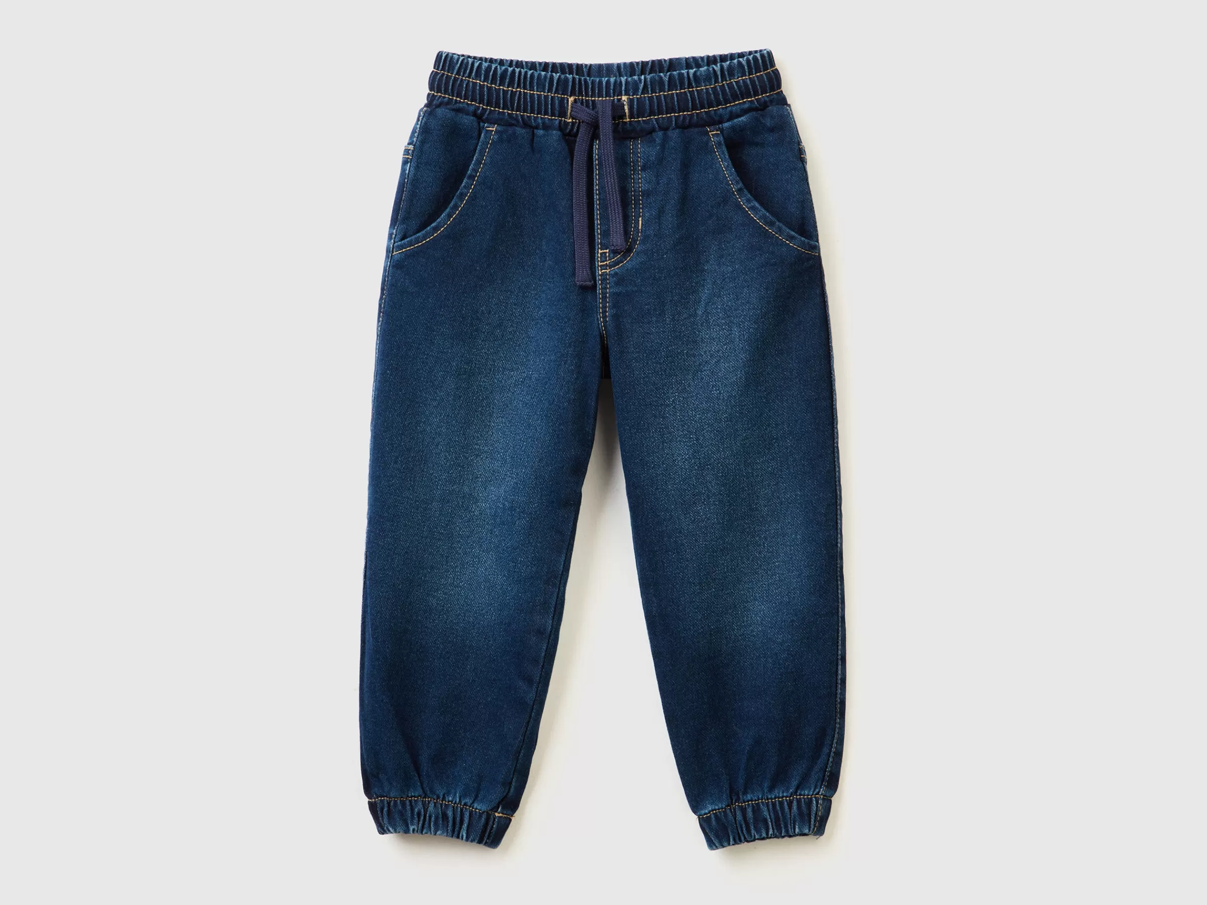 Joggers Em Felpo Efeito Denim^Benetton Best