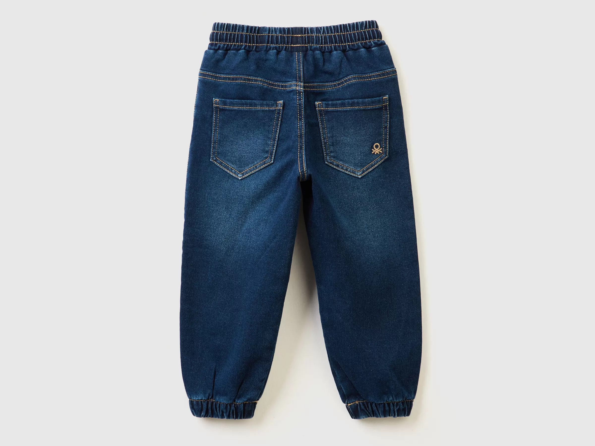 Joggers Em Felpo Efeito Denim^Benetton Best