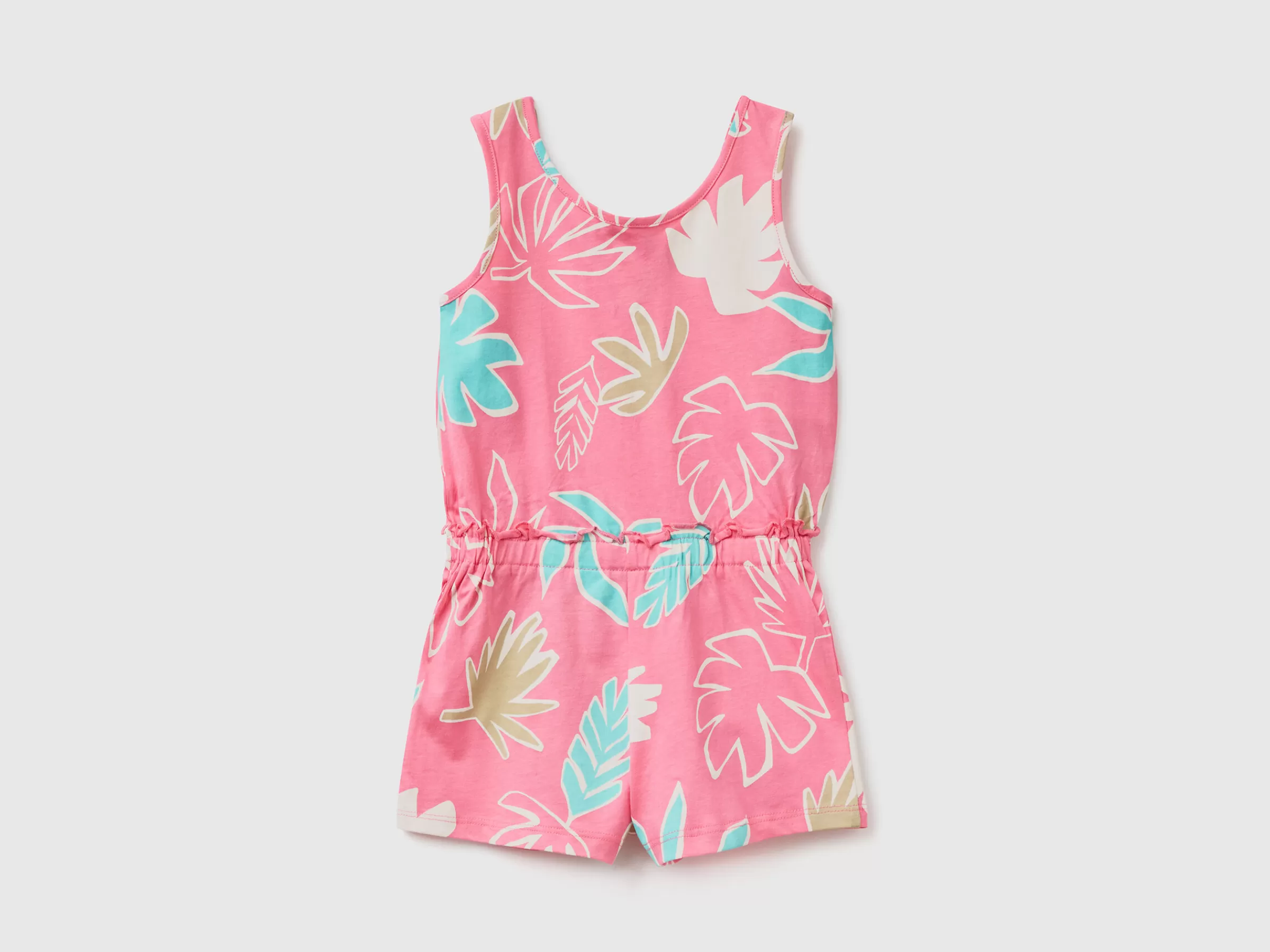 Macacao Curto Com Estampa Tropical^Benetton Best Sale