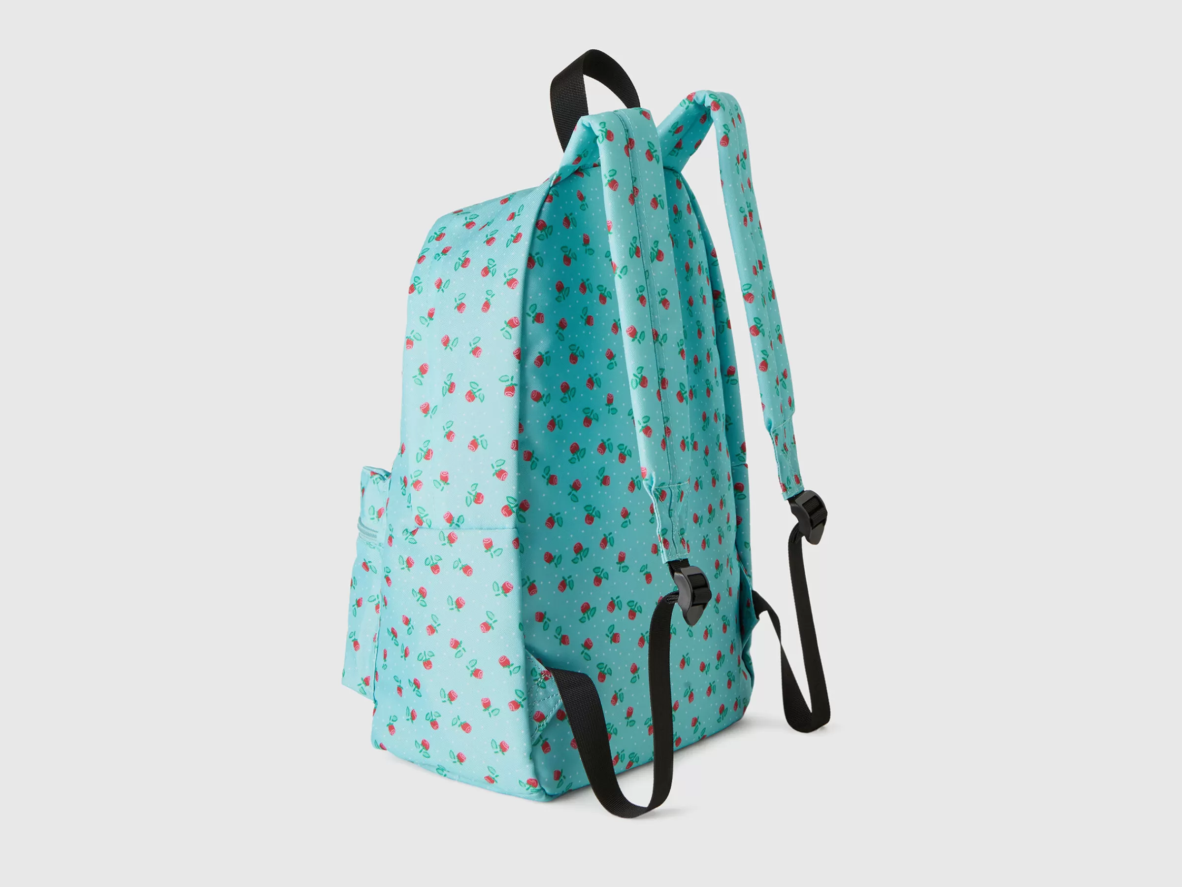 Mochila Em Nylon Com Bolinhas E Flores^Benetton Hot