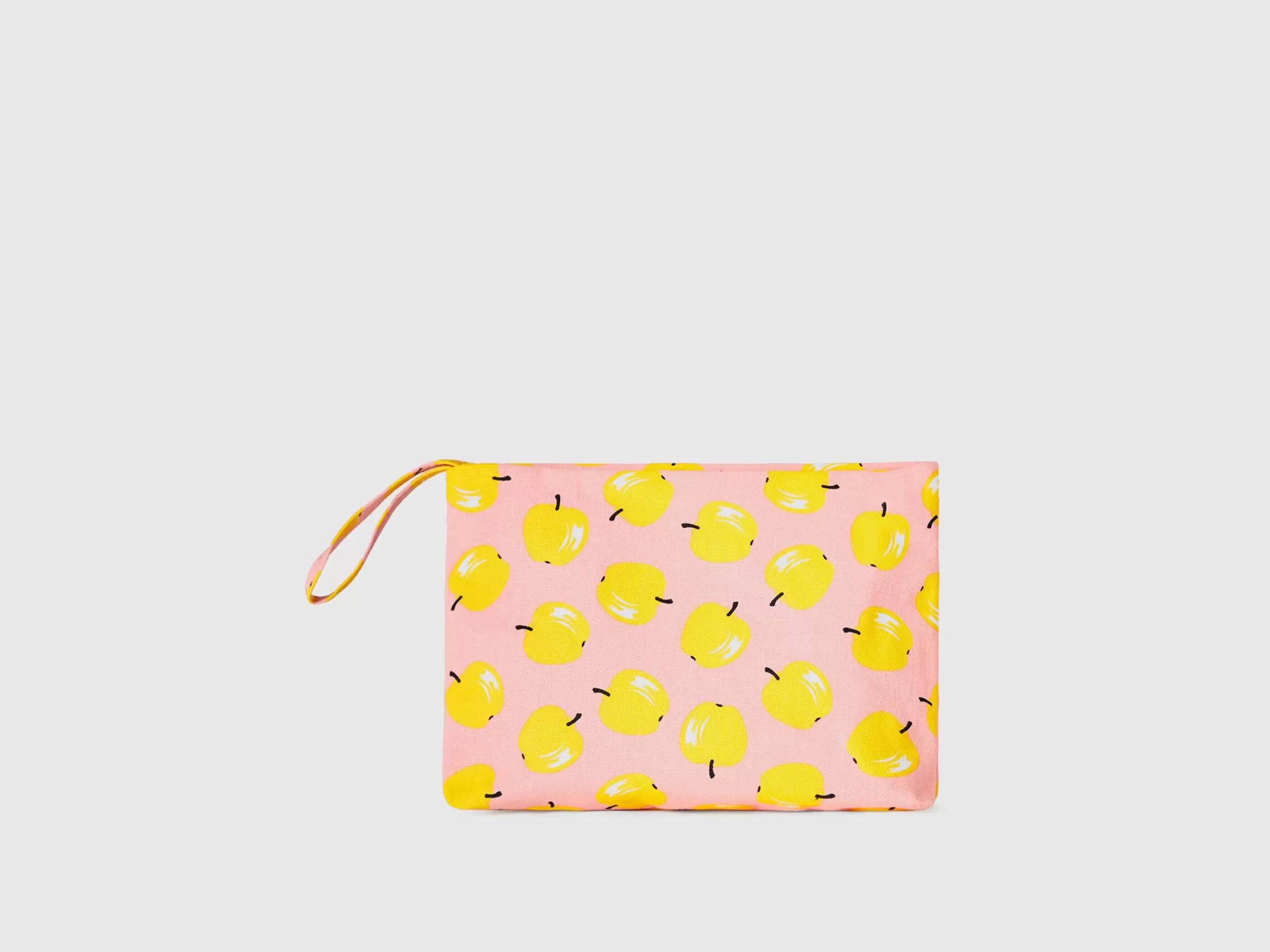 Necessaire Rosa Com Padrao Macas^Benetton Best Sale