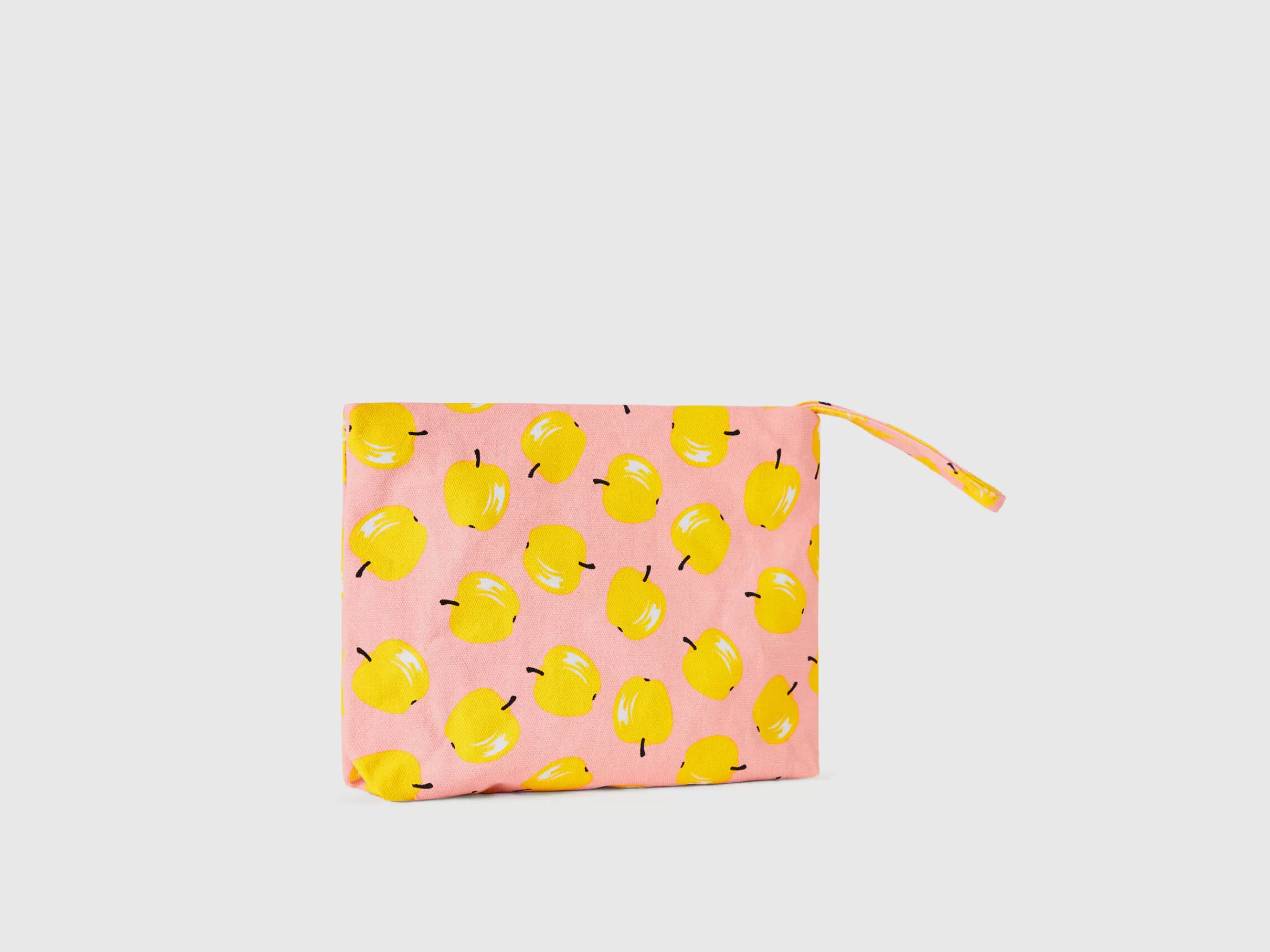 Necessaire Rosa Com Padrao Macas^Benetton Best Sale