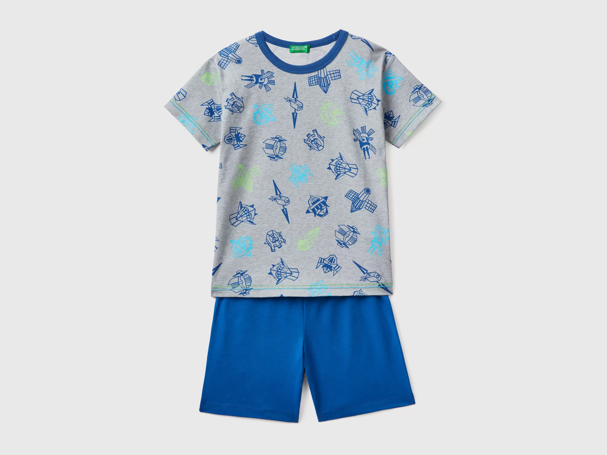 Pijama Com Estampa Luminescente^Benetton Outlet