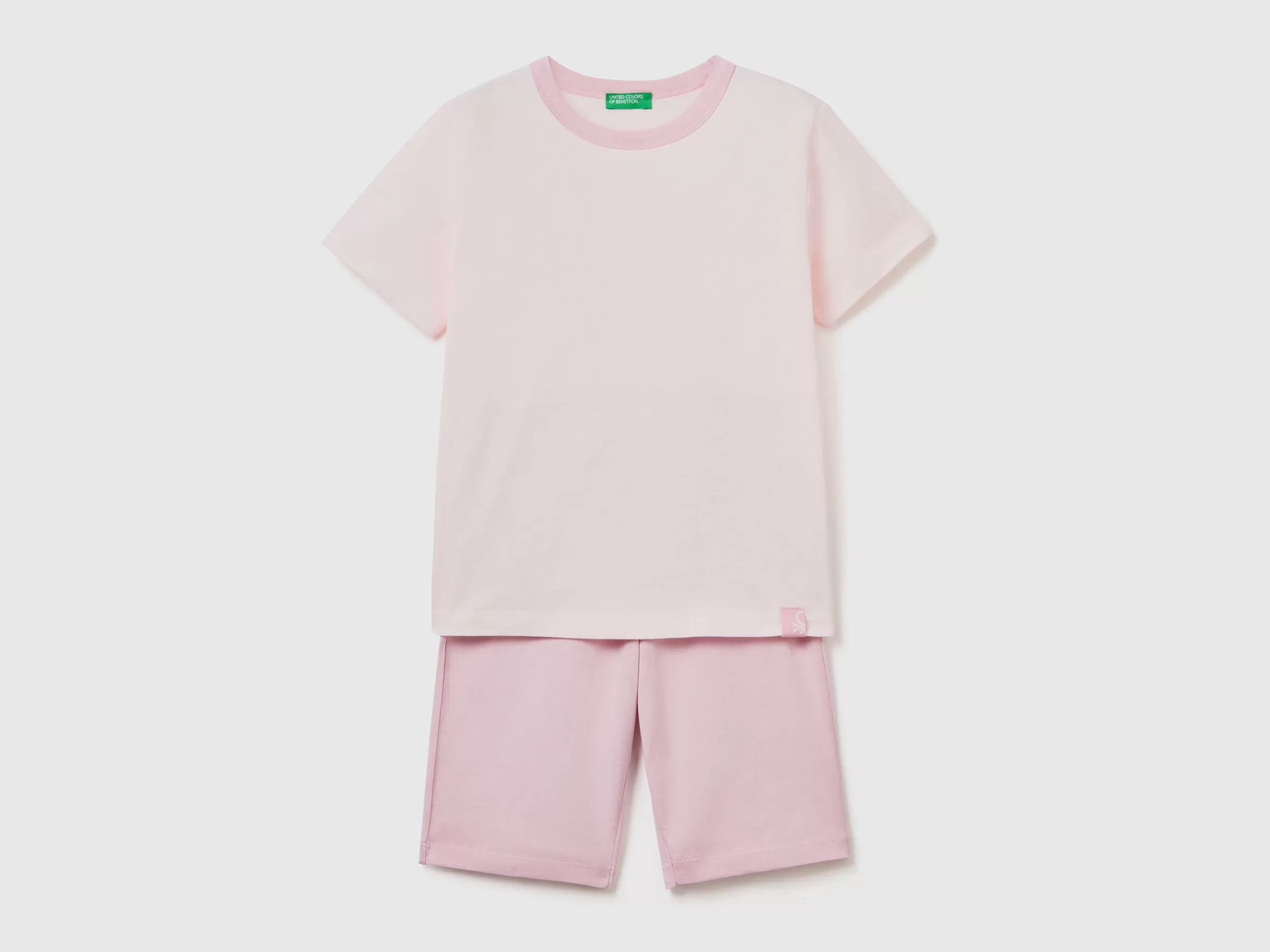 Pijama Curto Em Algodão Leve^Benetton Outlet