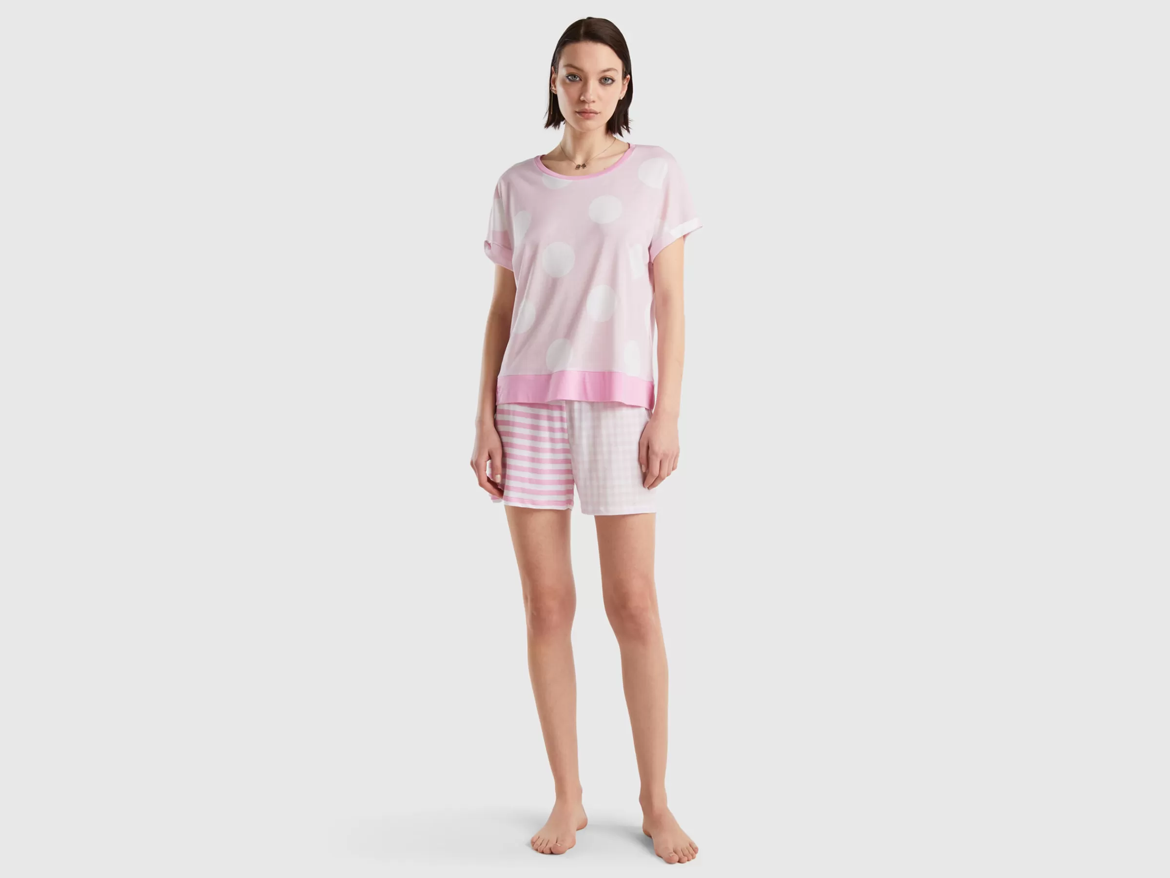 Pijama Padrao Em Viscose Mista^Benetton Best Sale