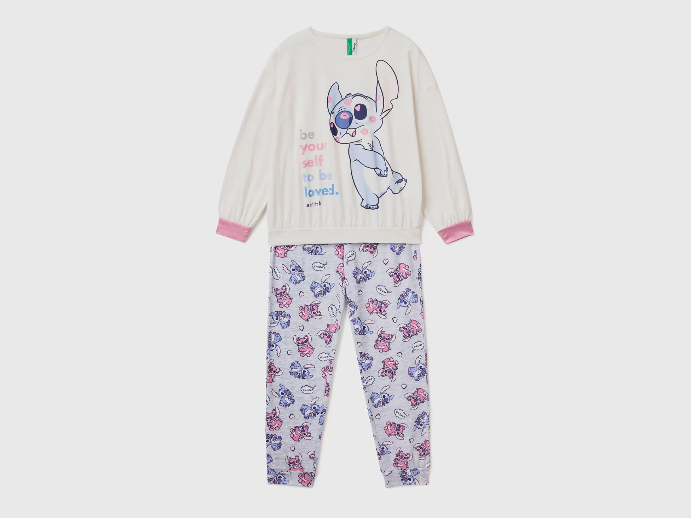 Pijama Quente Com Estampa Stitch^Benetton Online