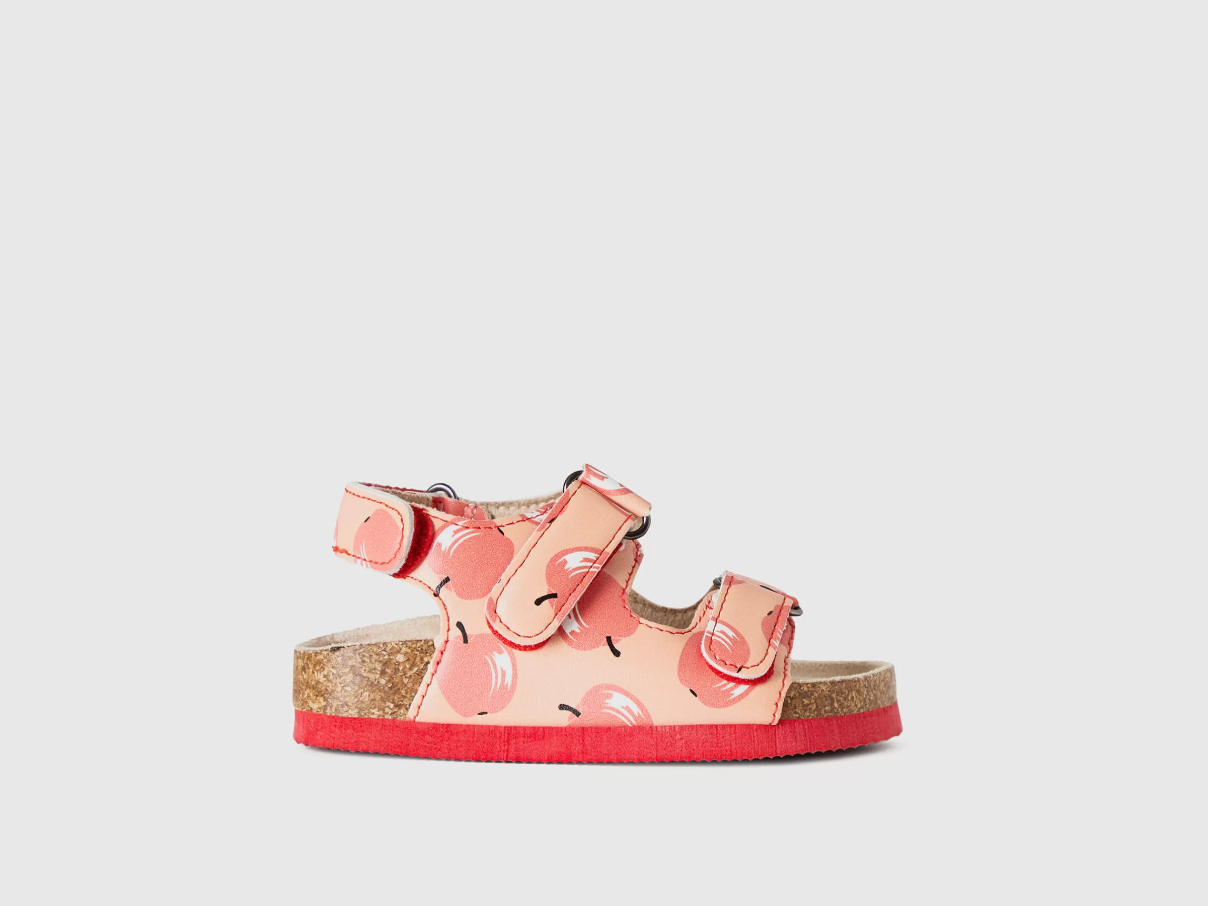 Pink Sandals With Apple Pattern^Benetton Sale