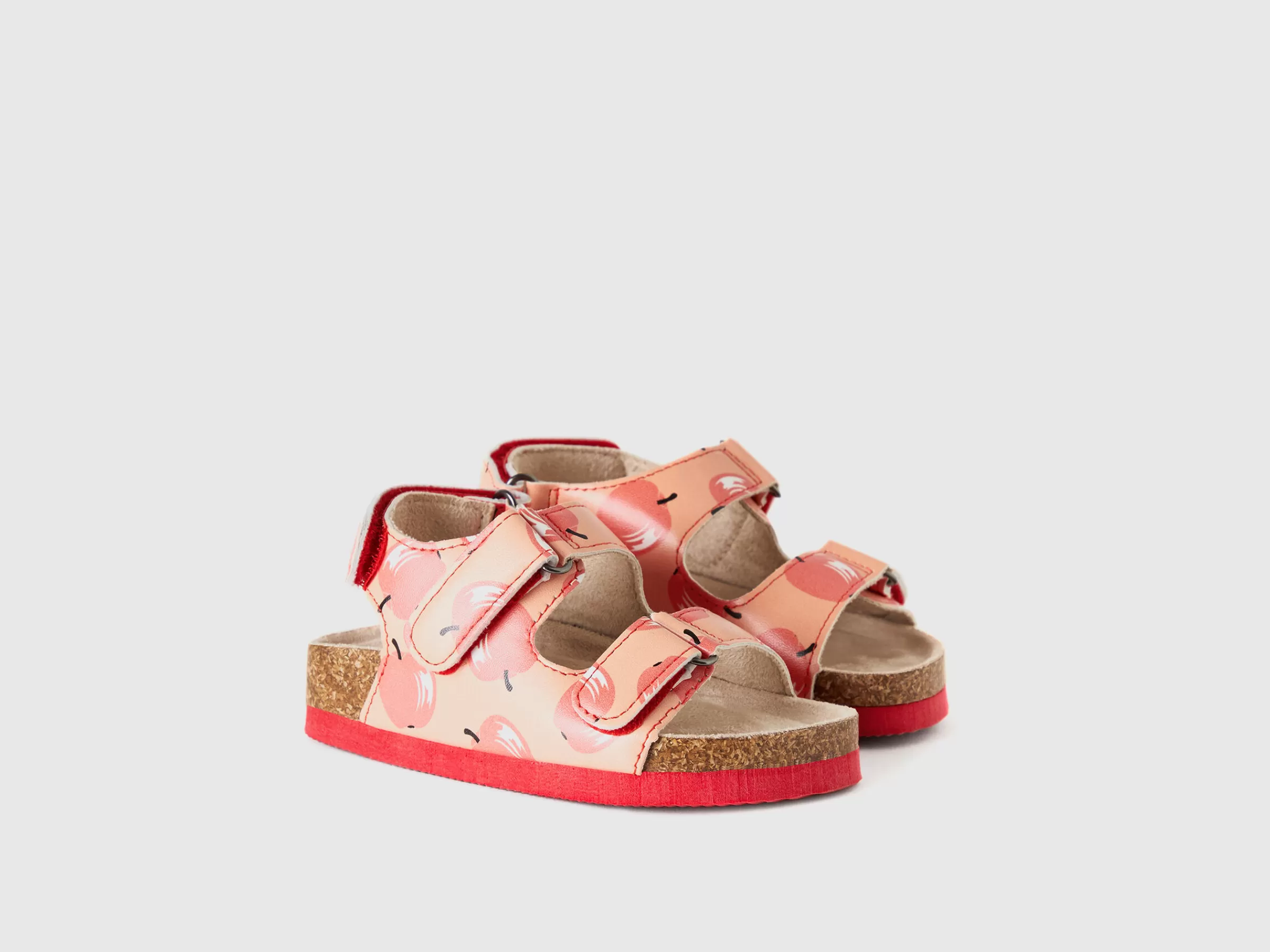 Pink Sandals With Apple Pattern^Benetton Sale