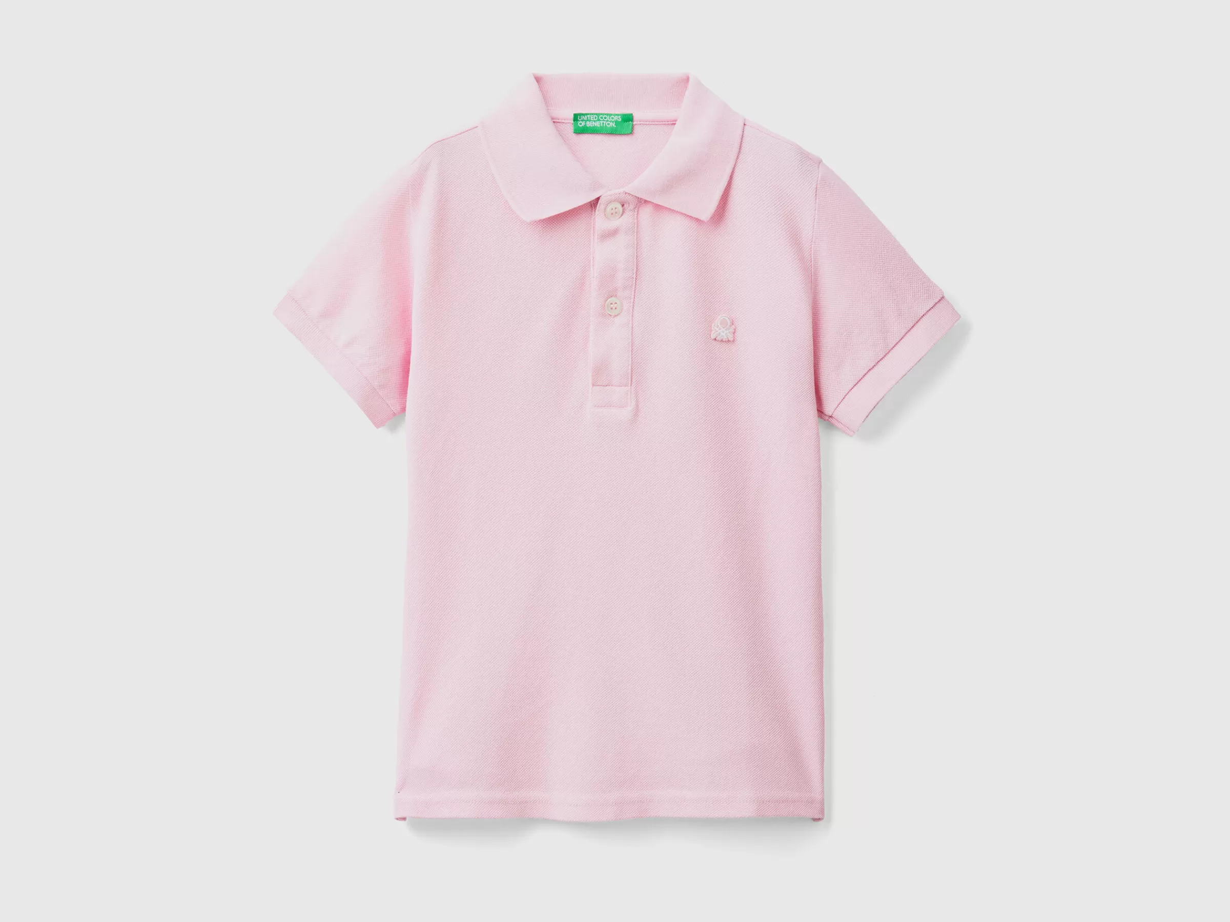 Polo De Manga Curta Em Algodão Organico^Benetton Best Sale