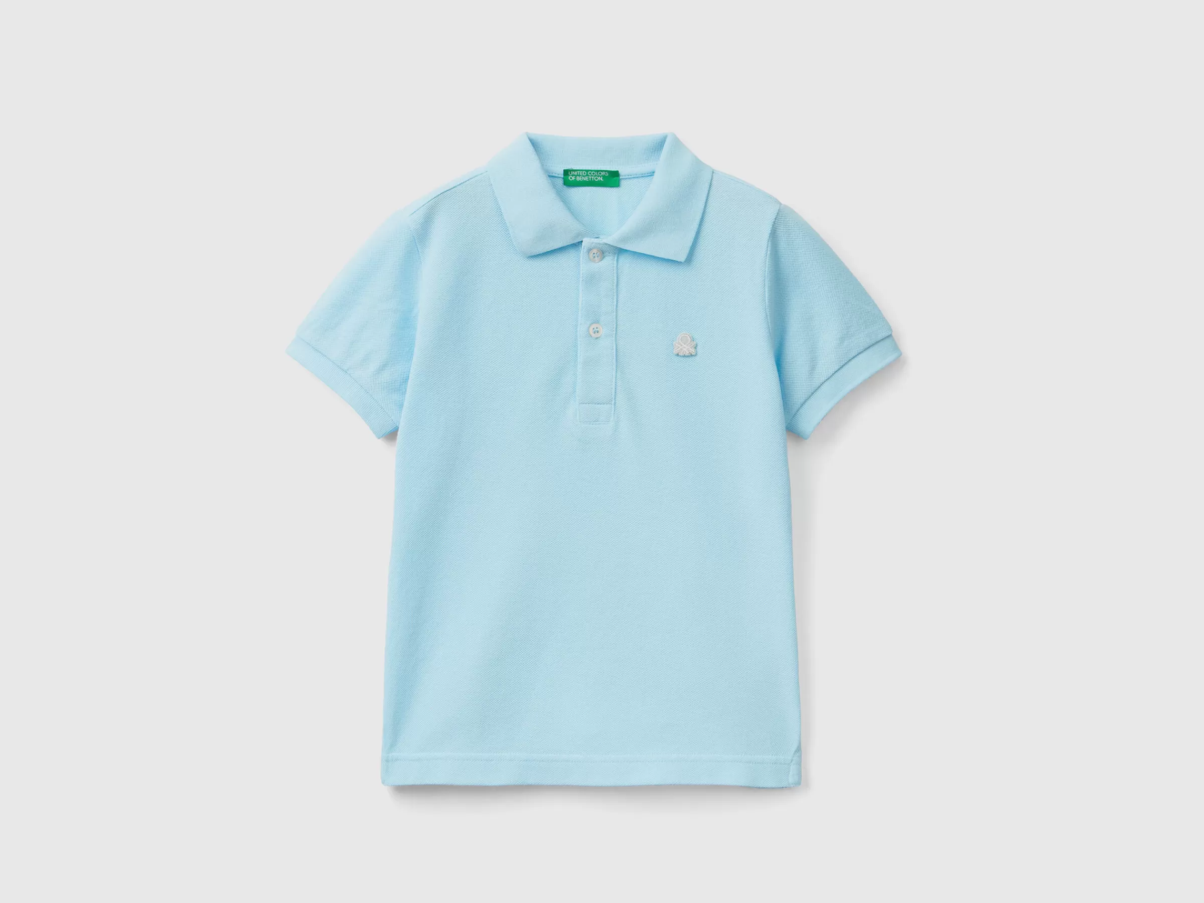 Polo Fluorescente Em Algodão Organico^Benetton Shop