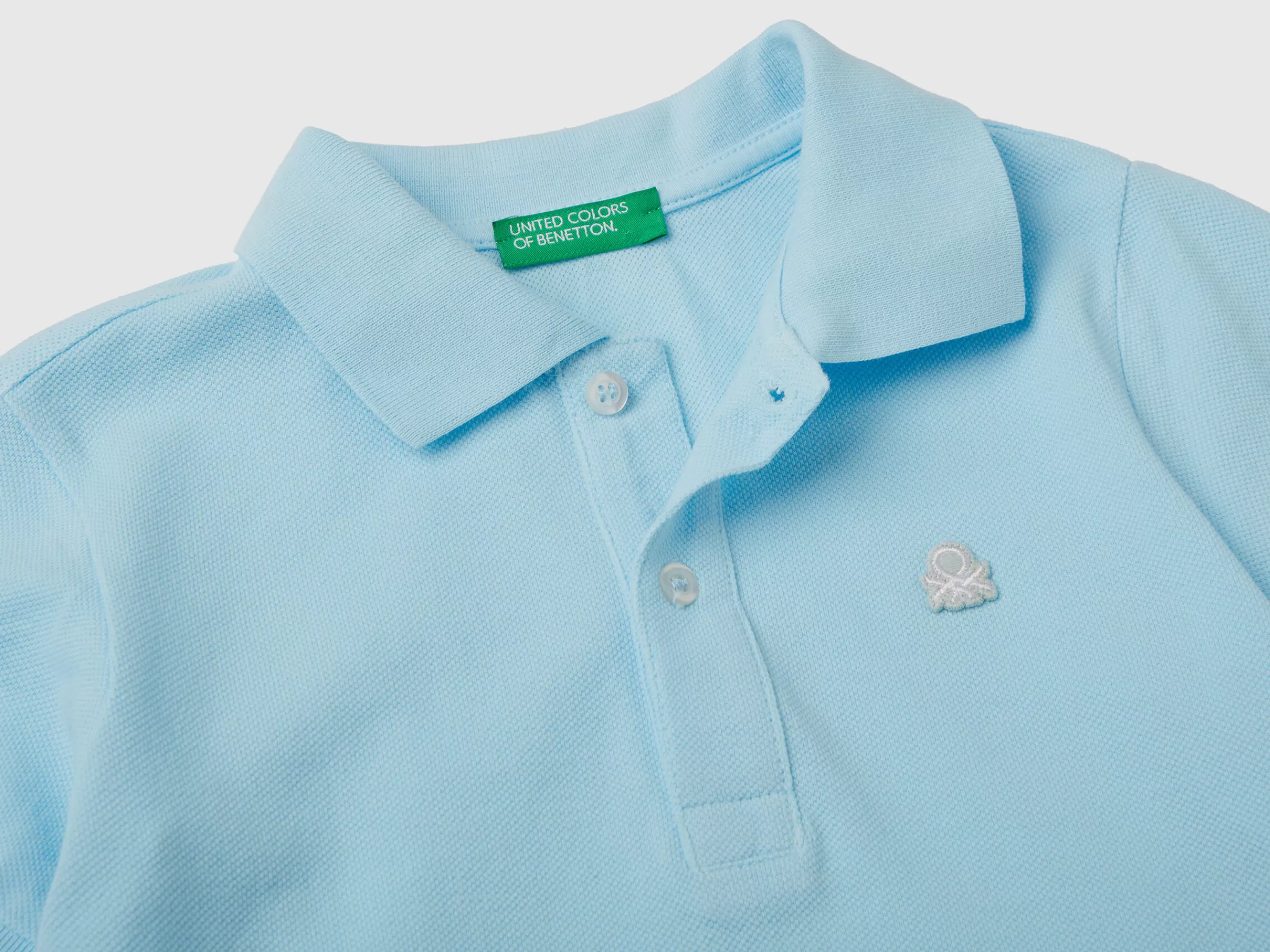 Polo Fluorescente Em Algodão Organico^Benetton Shop