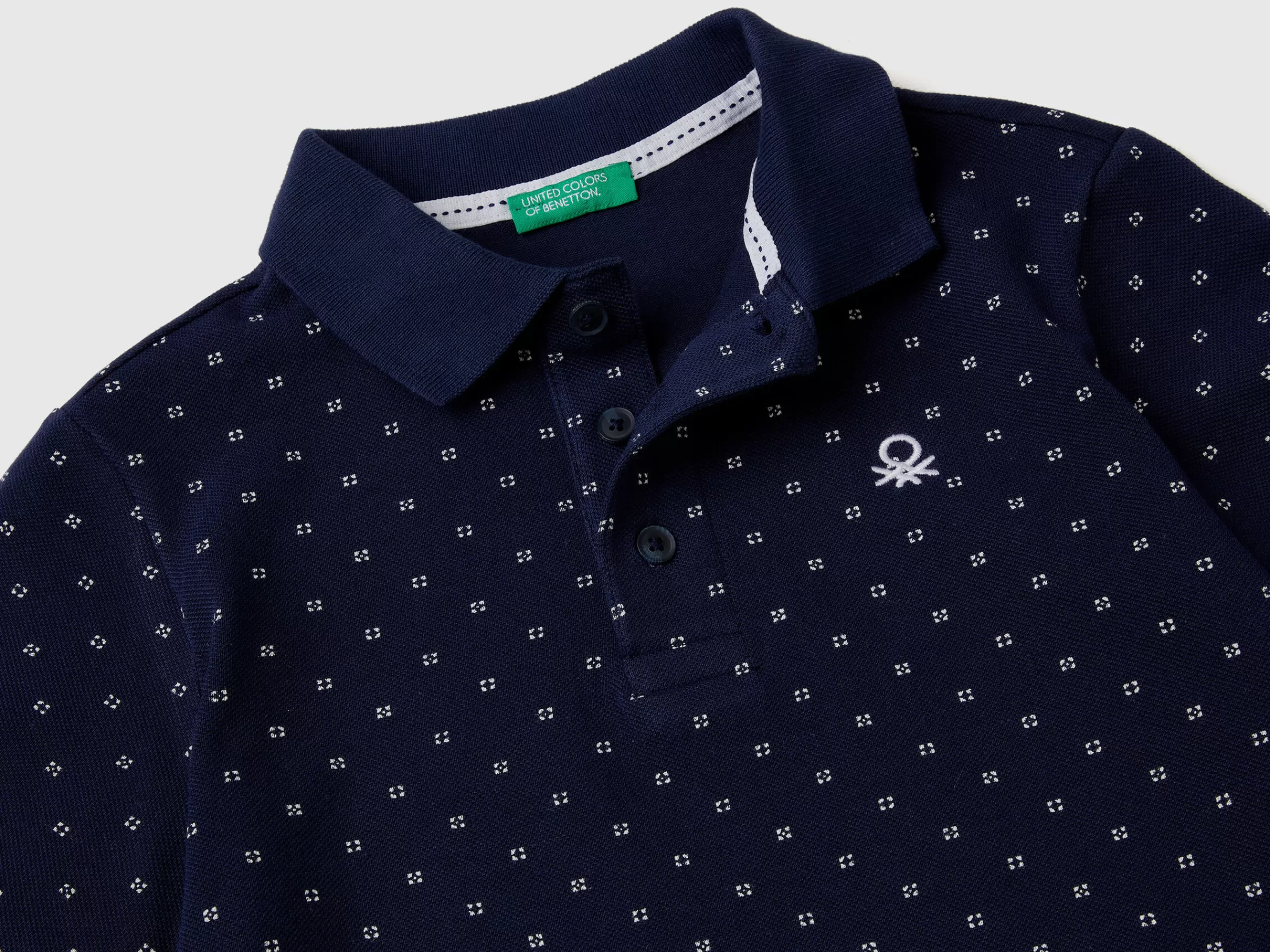 Polo Micropadrao Slim Fit^Benetton Flash Sale