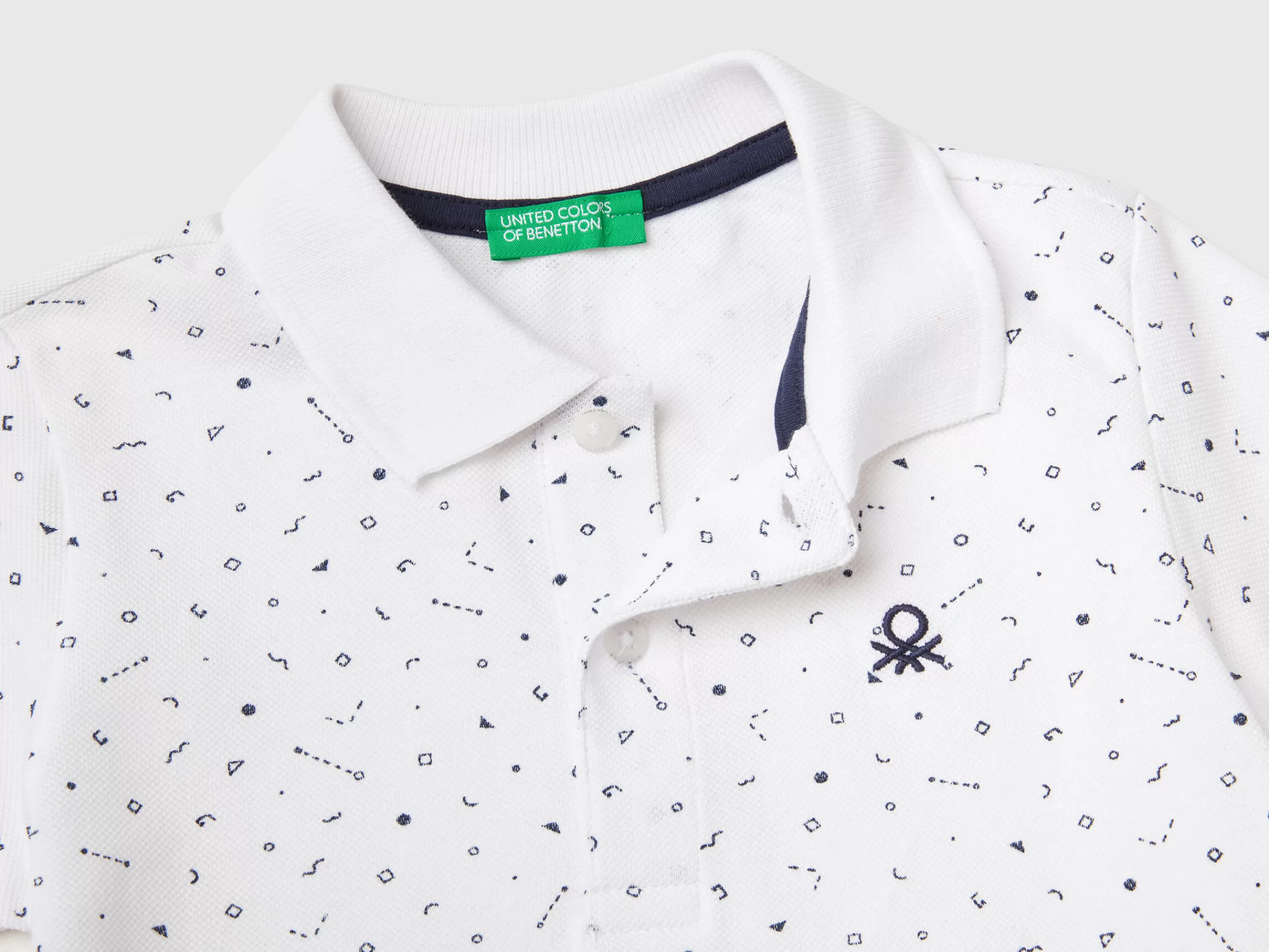 Polo Micropadrao Slim Fit^Benetton Discount