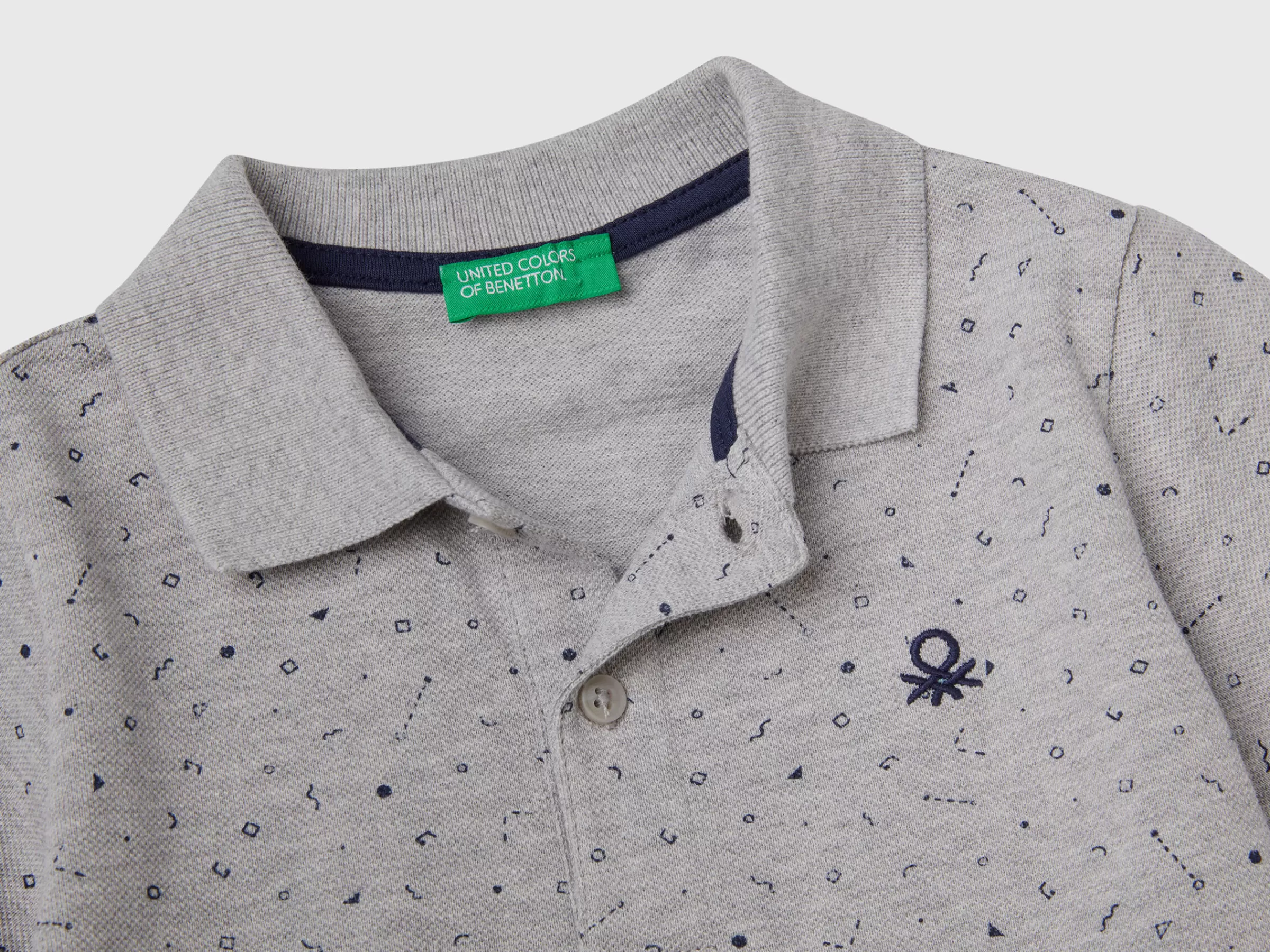 Polo Micropadrao Slim Fit^Benetton Shop