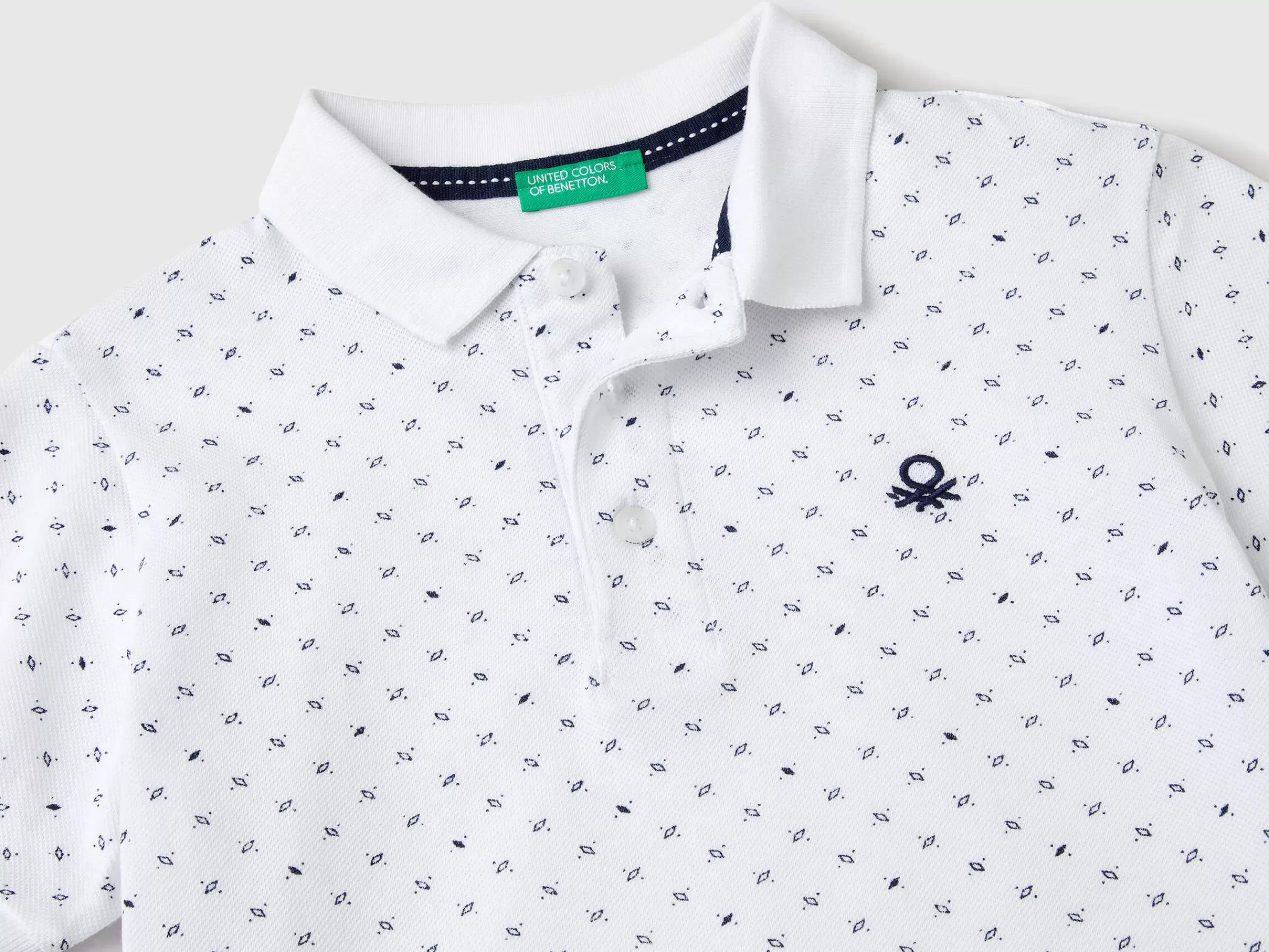 Polo Micropadrao Slim Fit^Benetton Discount