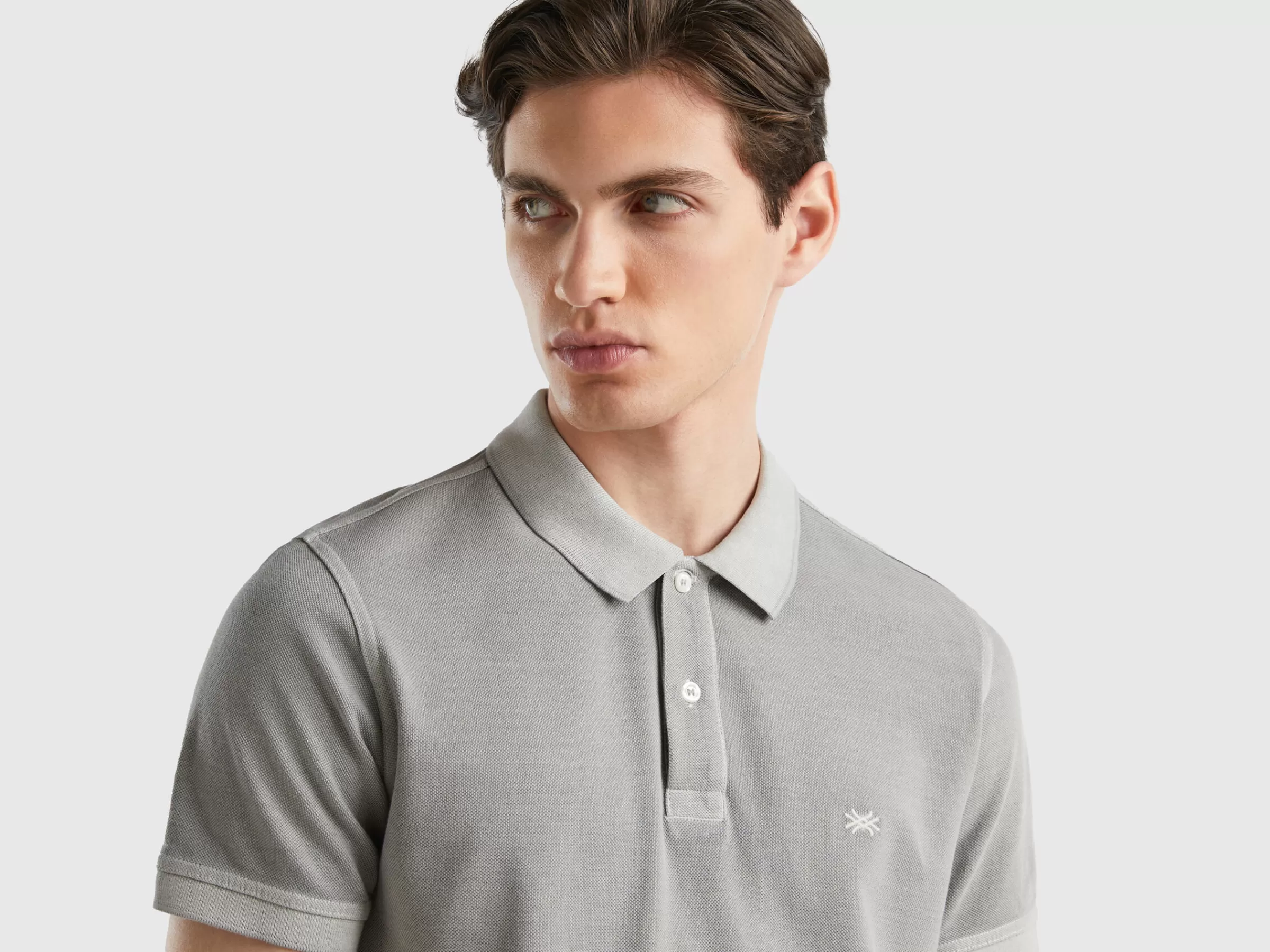 Polo Regular Fit Em 100% Algodão Organico^Benetton Clearance