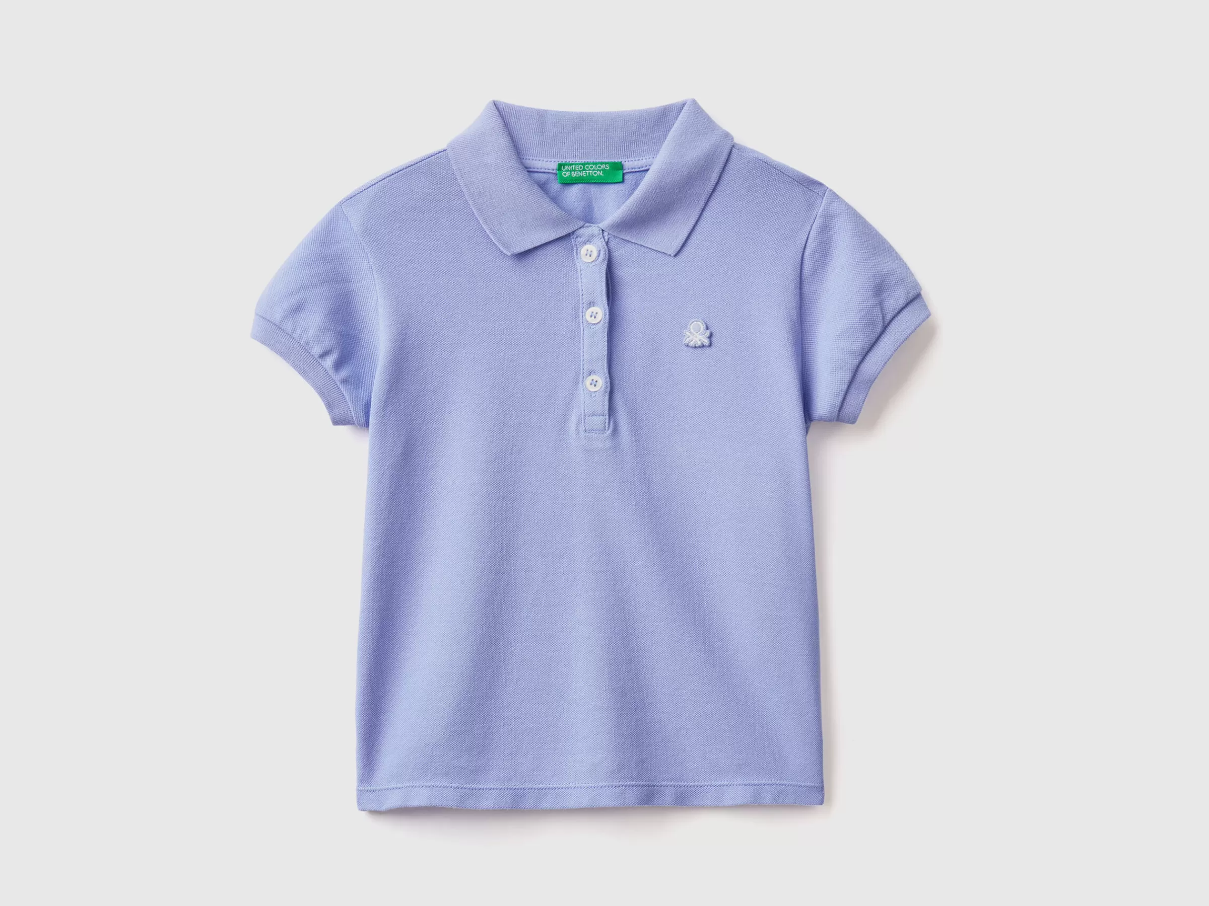 Polo Regular Fit Em Algodão Organico^Benetton Outlet