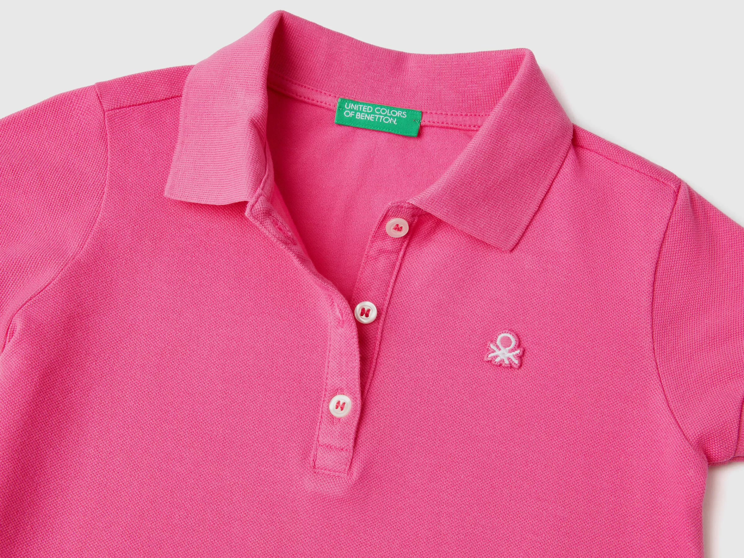 Polo Regular Fit Em Algodão Organico^Benetton Outlet