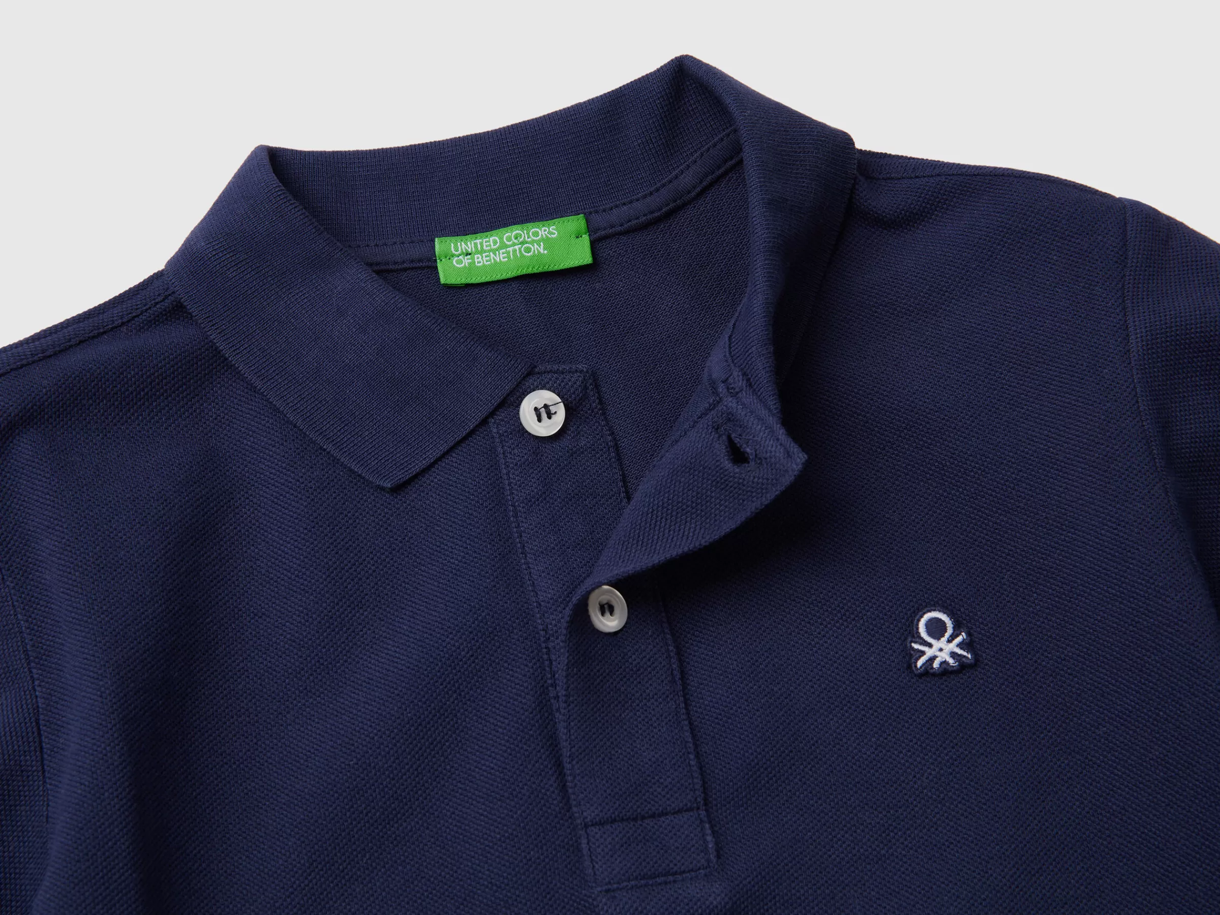 Polo Slim Fit Em 100% Algodão Organico^Benetton Sale