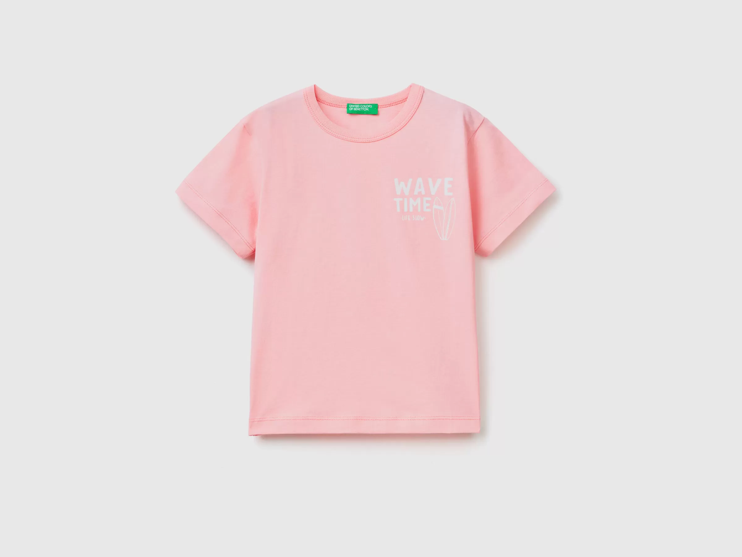 Pure Cotton T-Shirt With Print^Benetton Sale