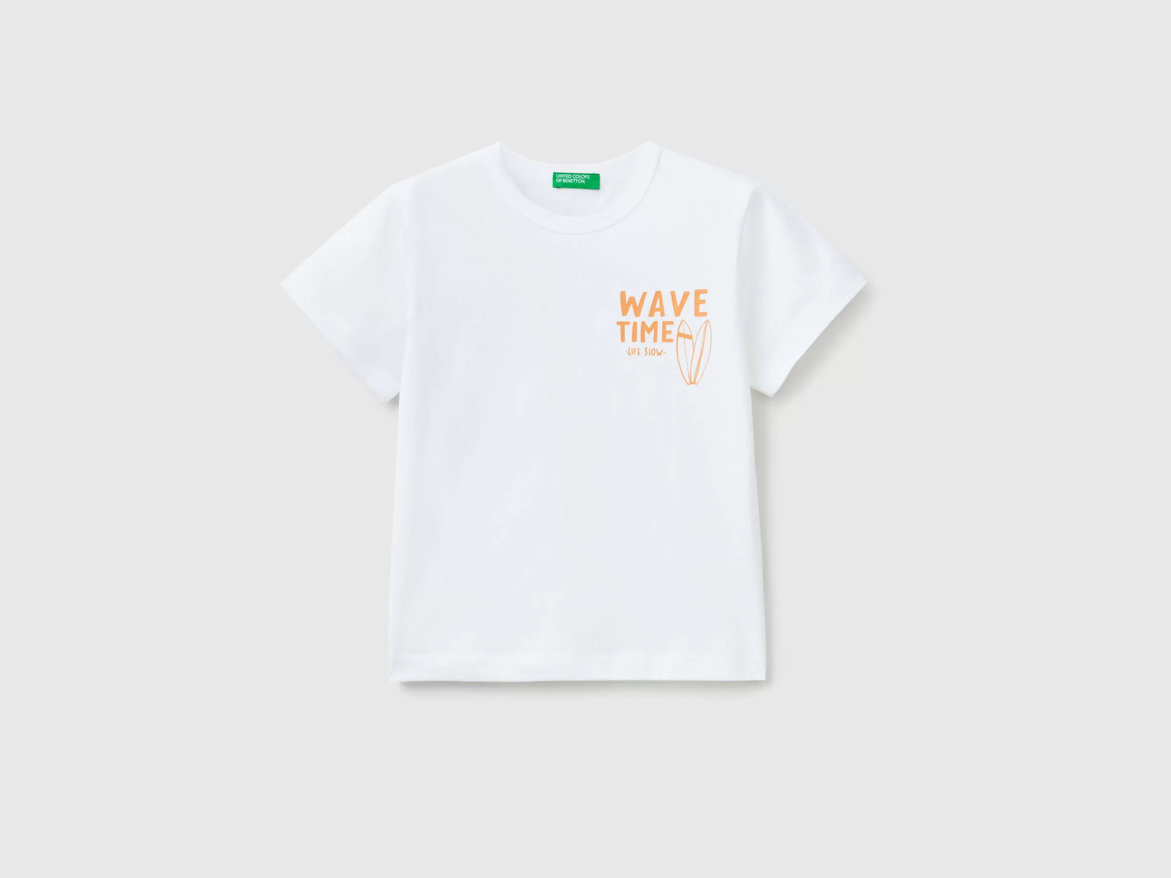 Pure Cotton T-Shirt With Print^Benetton Discount