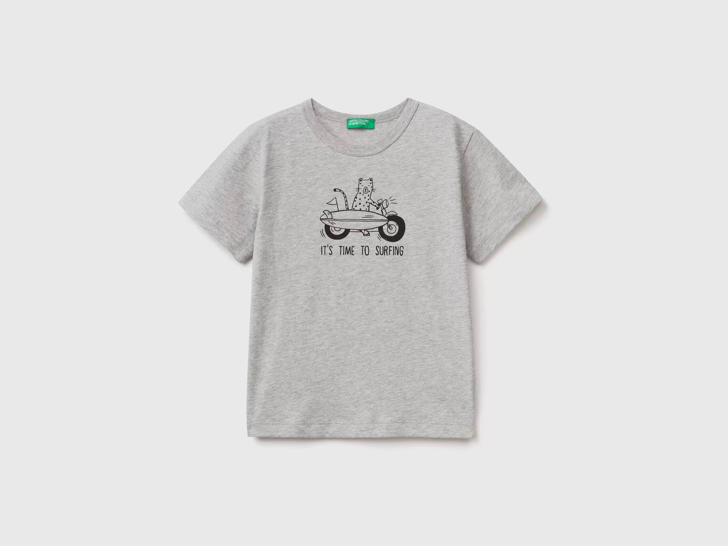 Pure Cotton T-Shirt With Print^Benetton Flash Sale